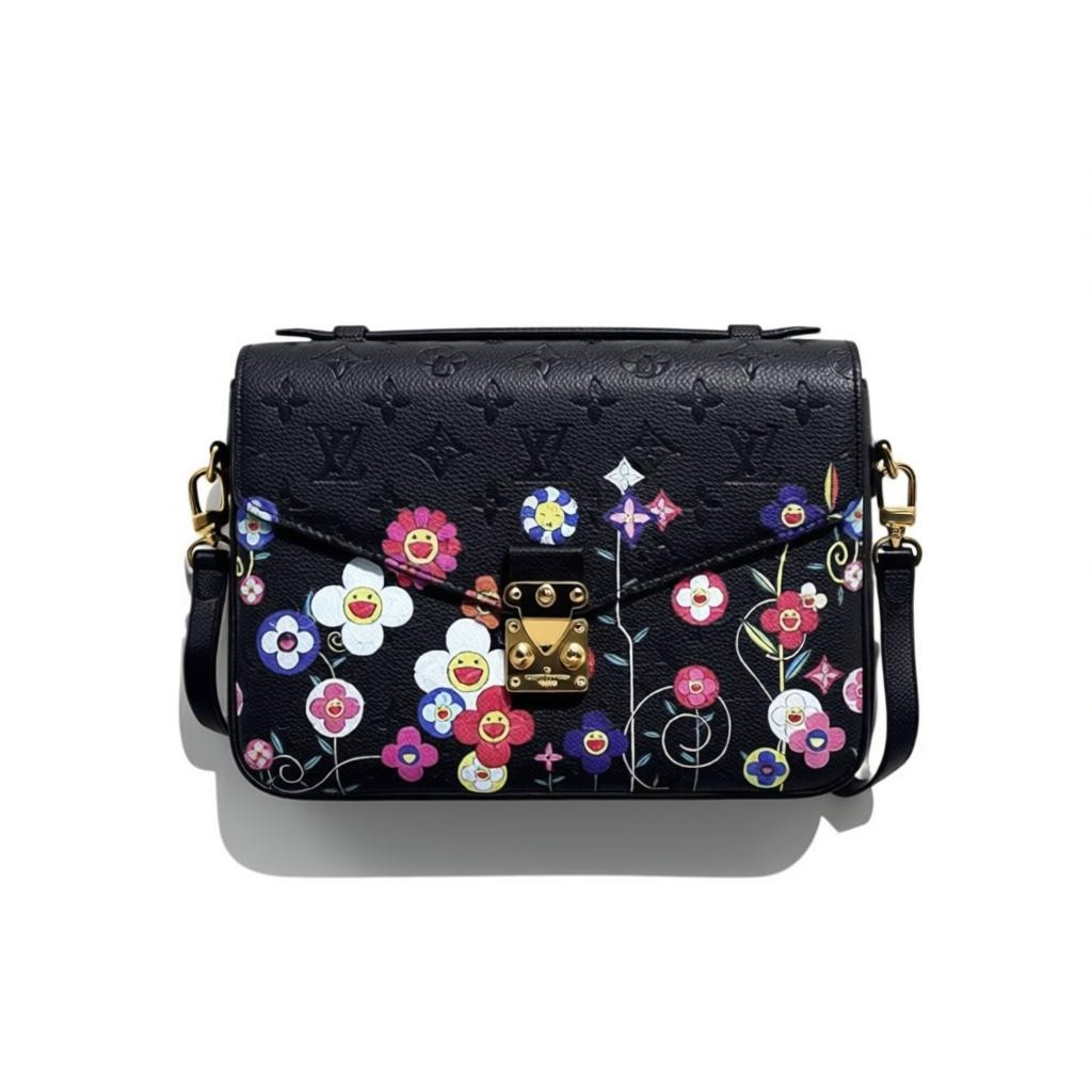 Louis Vuitton Black Floral Crossbody – Limited Edition Art Series