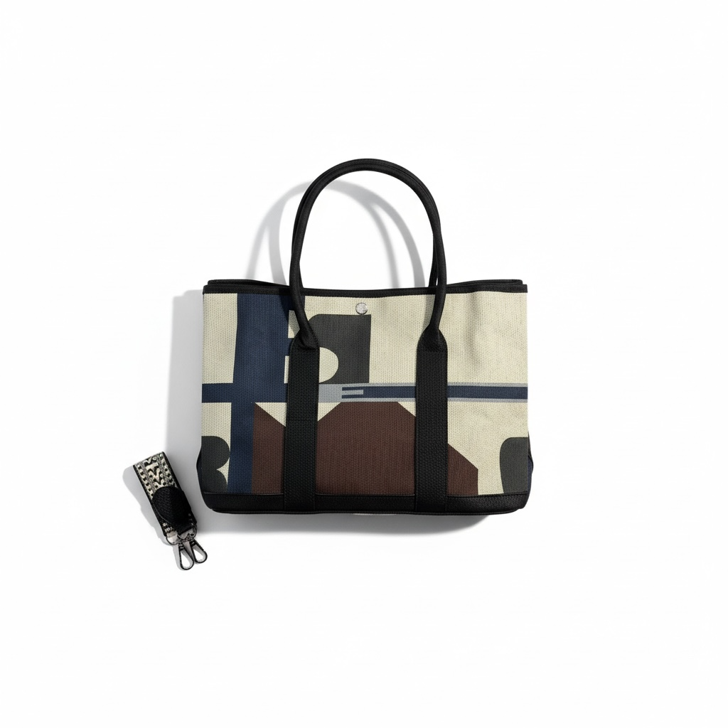 🖤 Hermès-Inspired Canvas Tote — Noir Edition 🖤