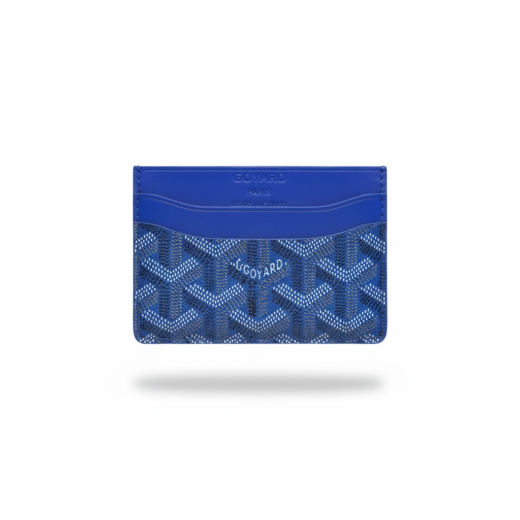 Goyard Blue Monogram Card Holder 💙✨ | Premium Slim Wallet | Unisex Designer Essential