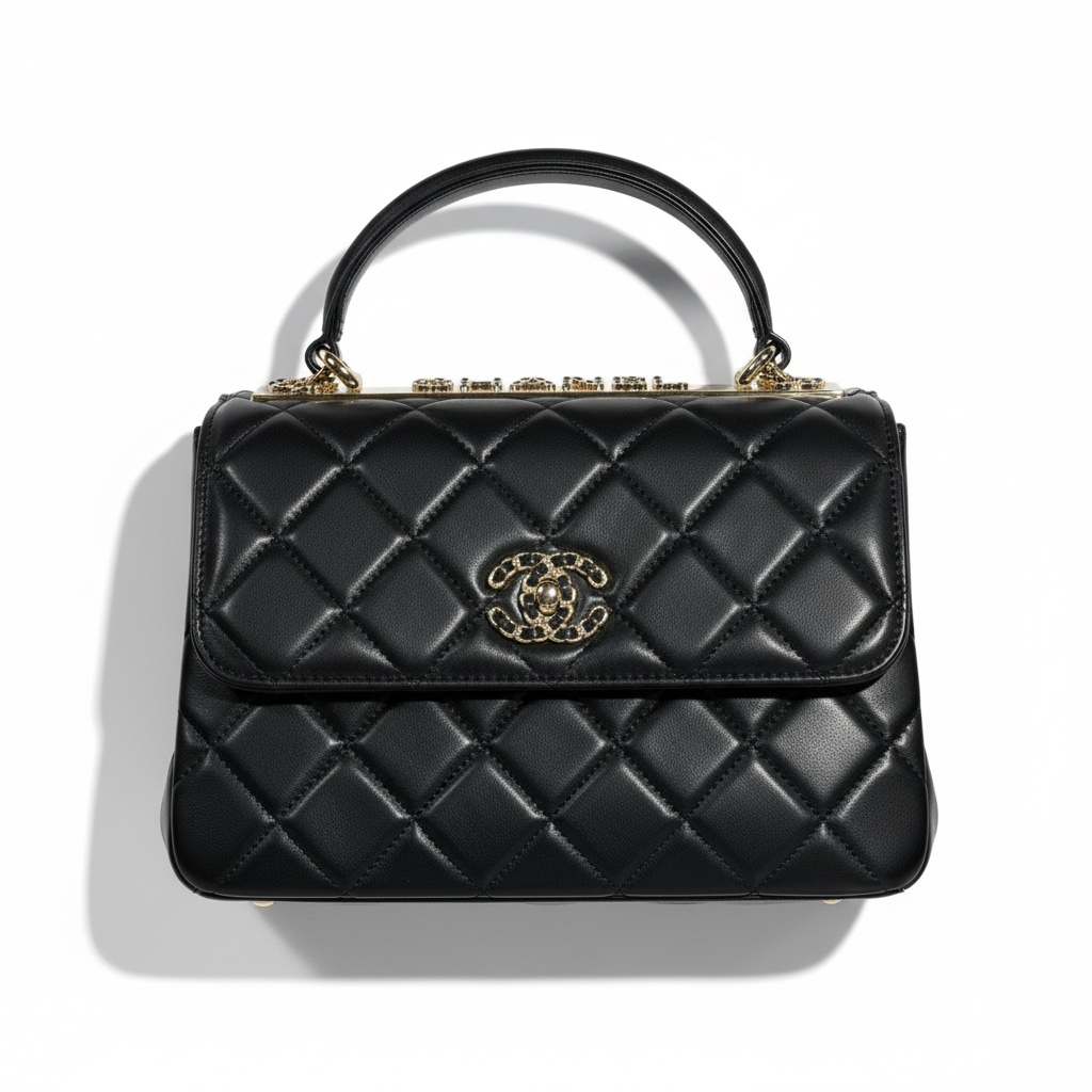 Chanel Quilted Top Handle Mini Bag β Black with Gold Hardware π€β¨
