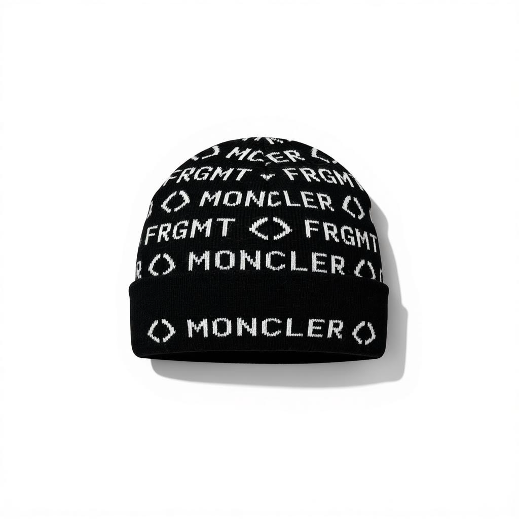 🖤 Moncler x FRGMT All-Over Logo Beanie – Limited Edition Luxury Winter Hat ❄️🔥