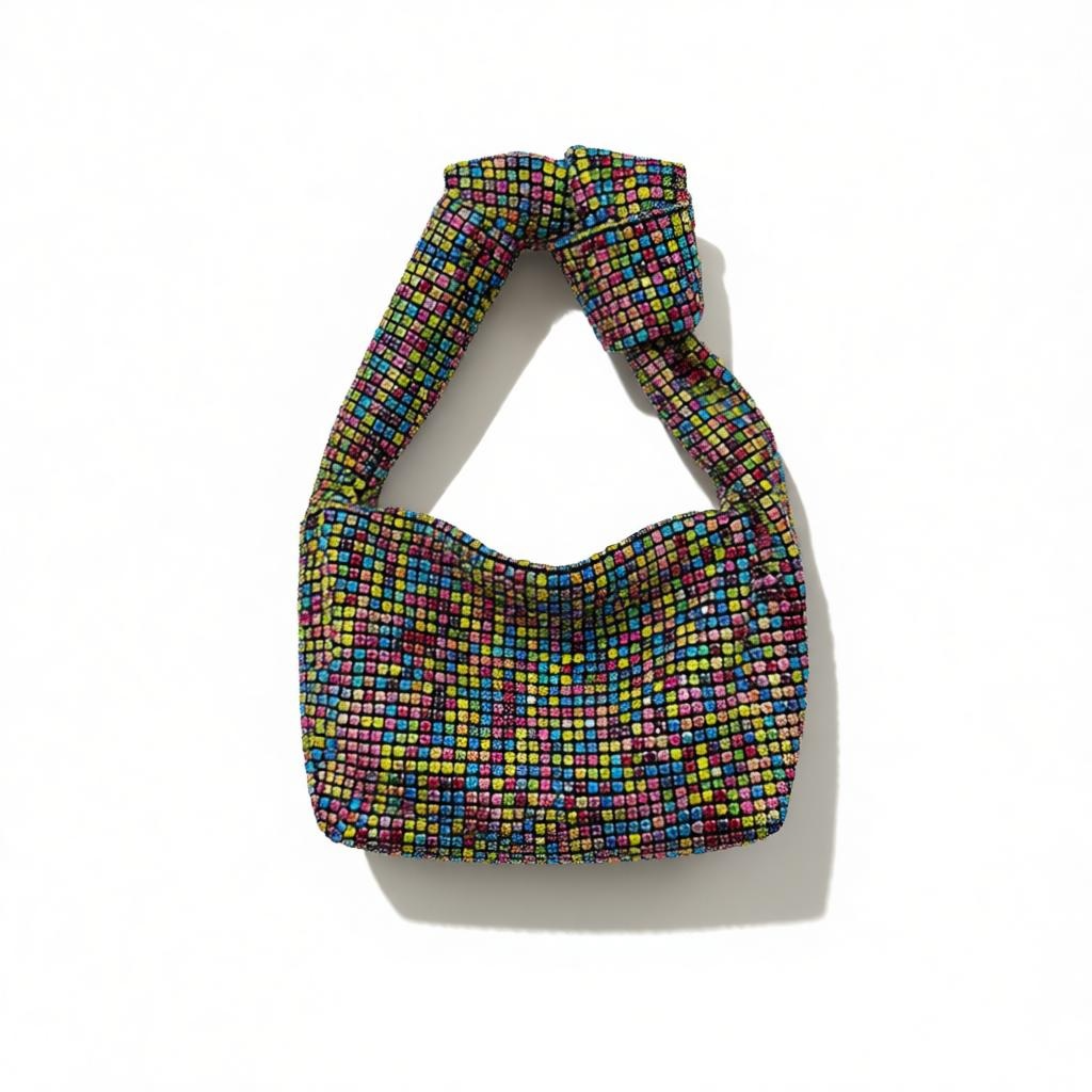 Multicolor Crystal Knot Shoulder Bag β Sparkle Mini Statement Bag soirΓ©e πβ¨π