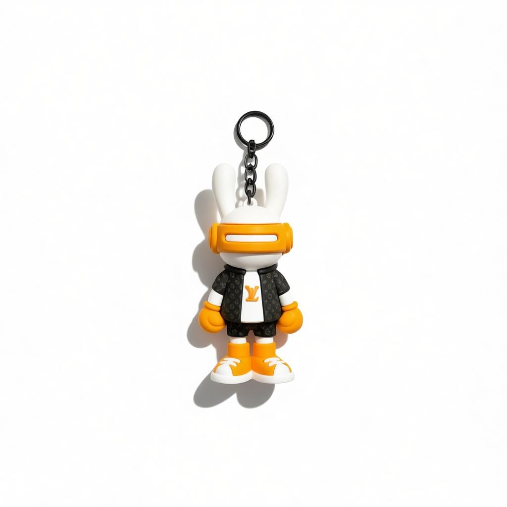 ICONIC LOUIS VUITTON CHARACTER KEYCHAIN β ORANGE EDITION ENERGY STATEMENT β¨π°π§‘