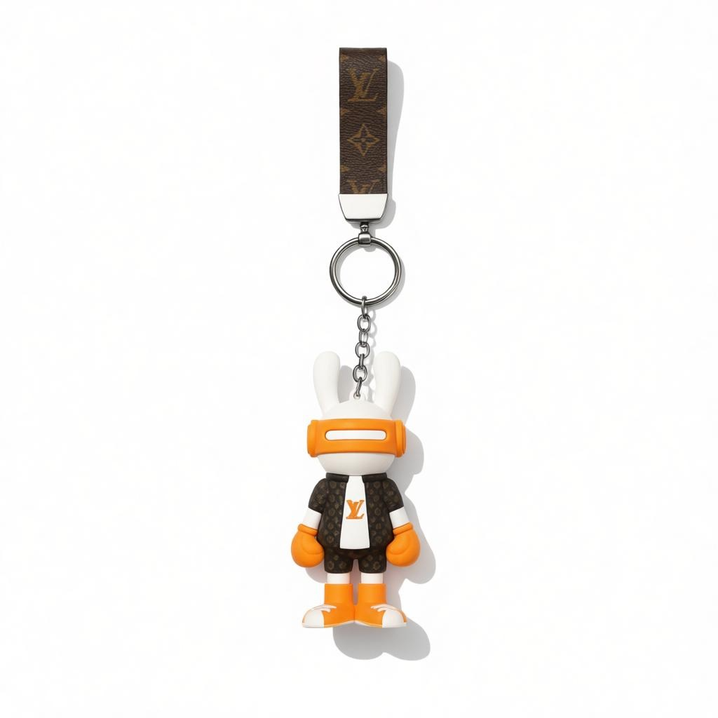 ICONIC LOUIS VUITTON CHARACTER KEYCHAIN β ORANGE EDITION ENERGY STATEMENT β¨π°π§‘