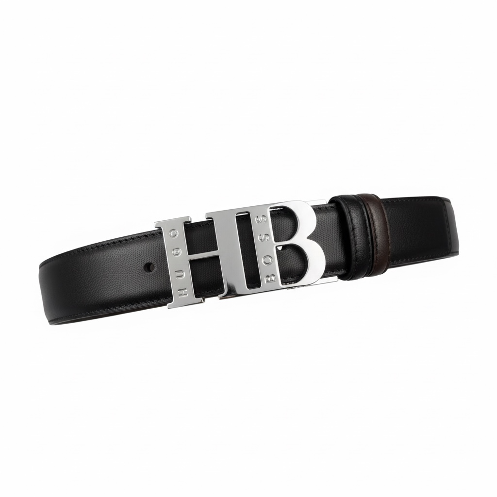 Hugo Boss HB Logo Reversible Leather Belt π₯ | Black & Brown Signature