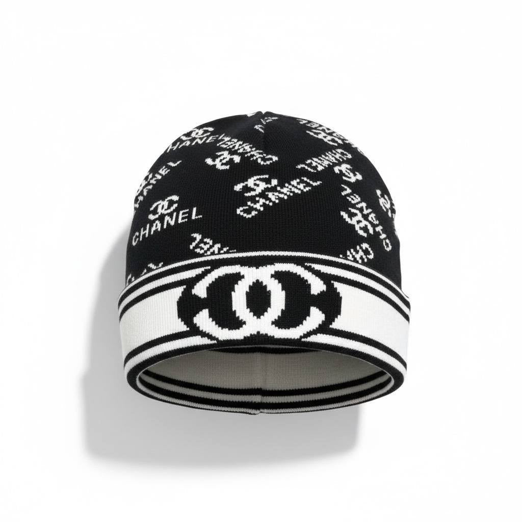 π€ Chanel All-Over Logo Knit Beanie π€