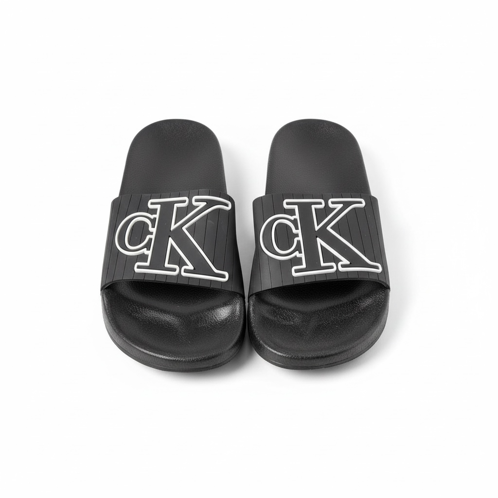 Calvin Klein Black Slides – Classic CK Logo for Men