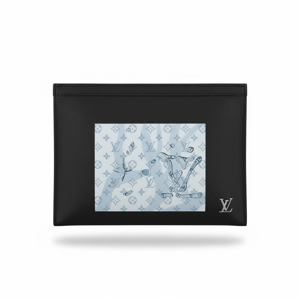 Louis Vuitton Black Monogram Window Zip Pouch π€β¨