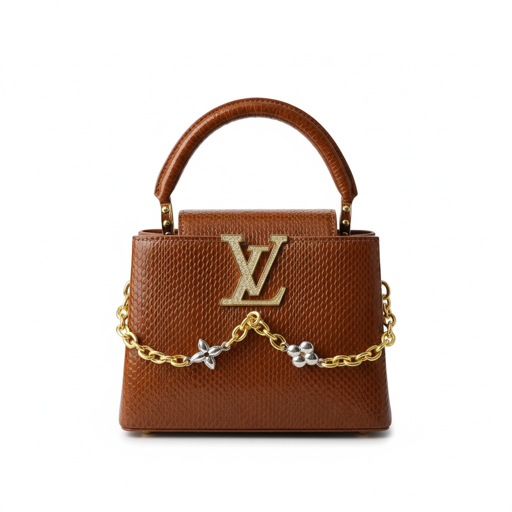 π€β¨ Louis Vuitton LV Brown Top-Handle Chain Bag β¨π€