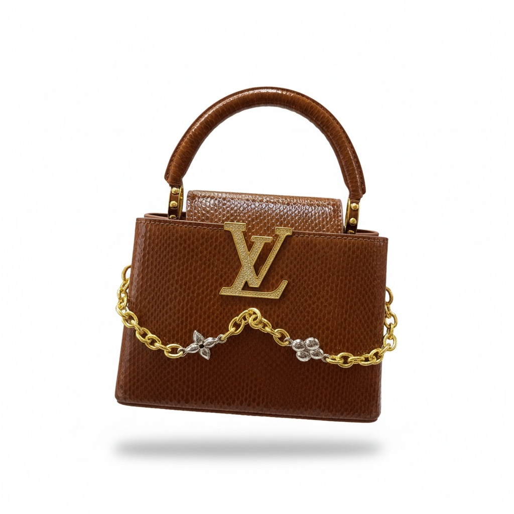 π€β¨ Louis Vuitton LV Brown Top-Handle Chain Bag β¨π€