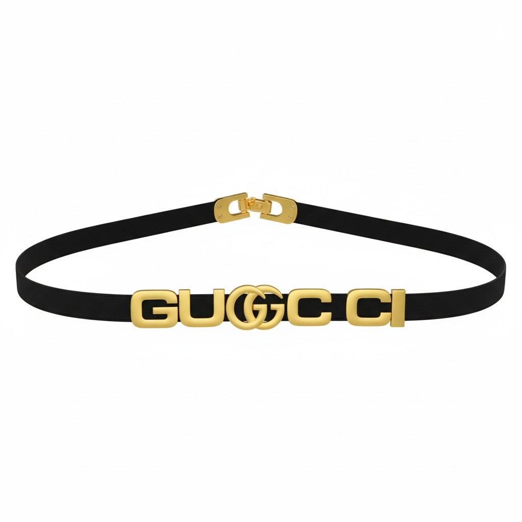 β¨π€ Gucci Elastic Belt with Gold Logo π€β¨