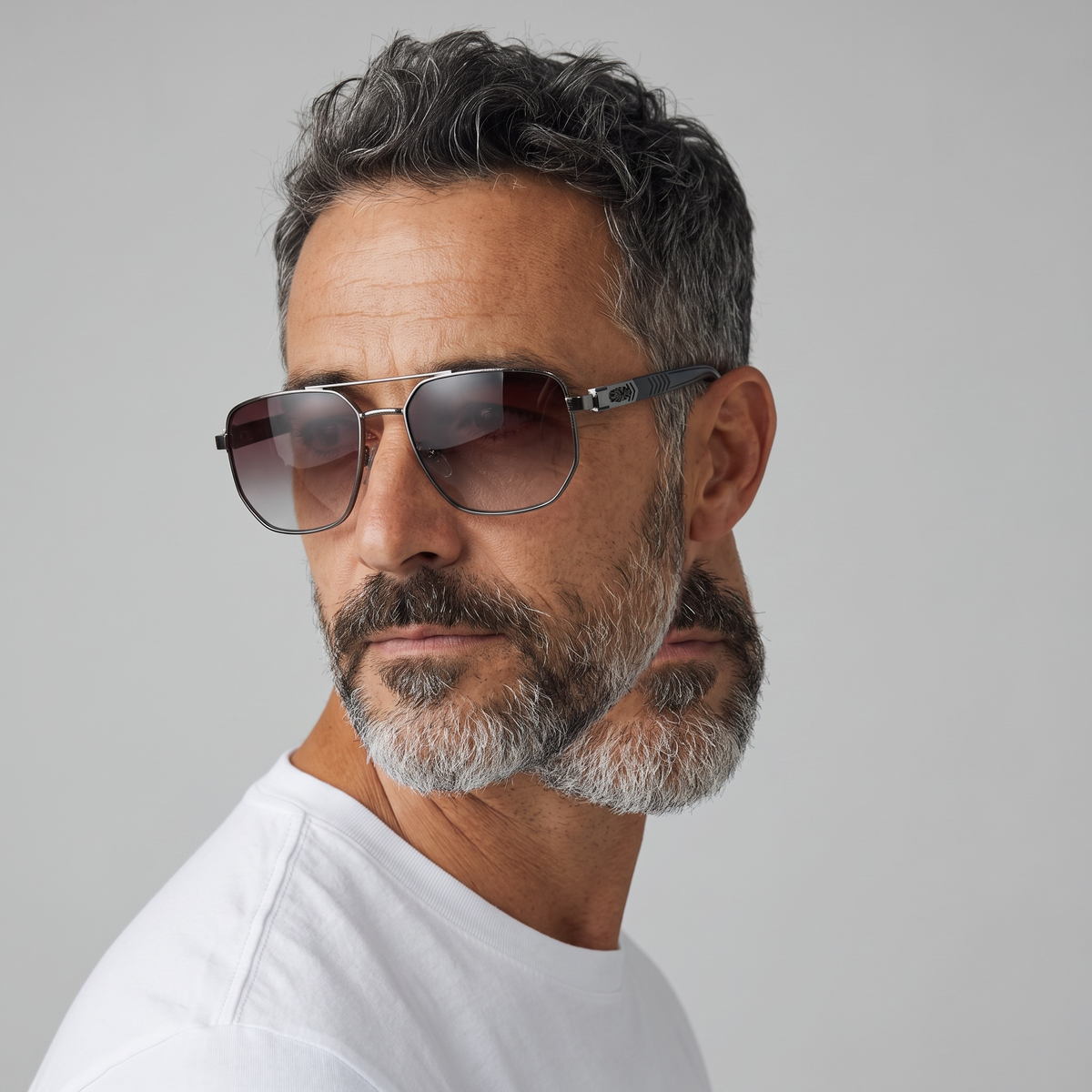 πΆοΈ Chrome Hearts Inspired Pilot Sunglasses | Black Frame with Gradient Brown Lenses β¨π₯
