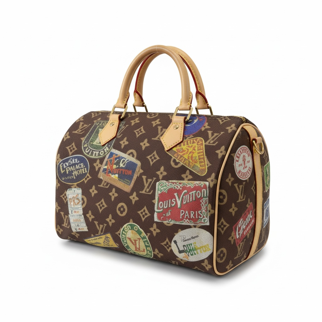 Louis Vuitton Monogram Travel Stickers Speedy Bag π€π