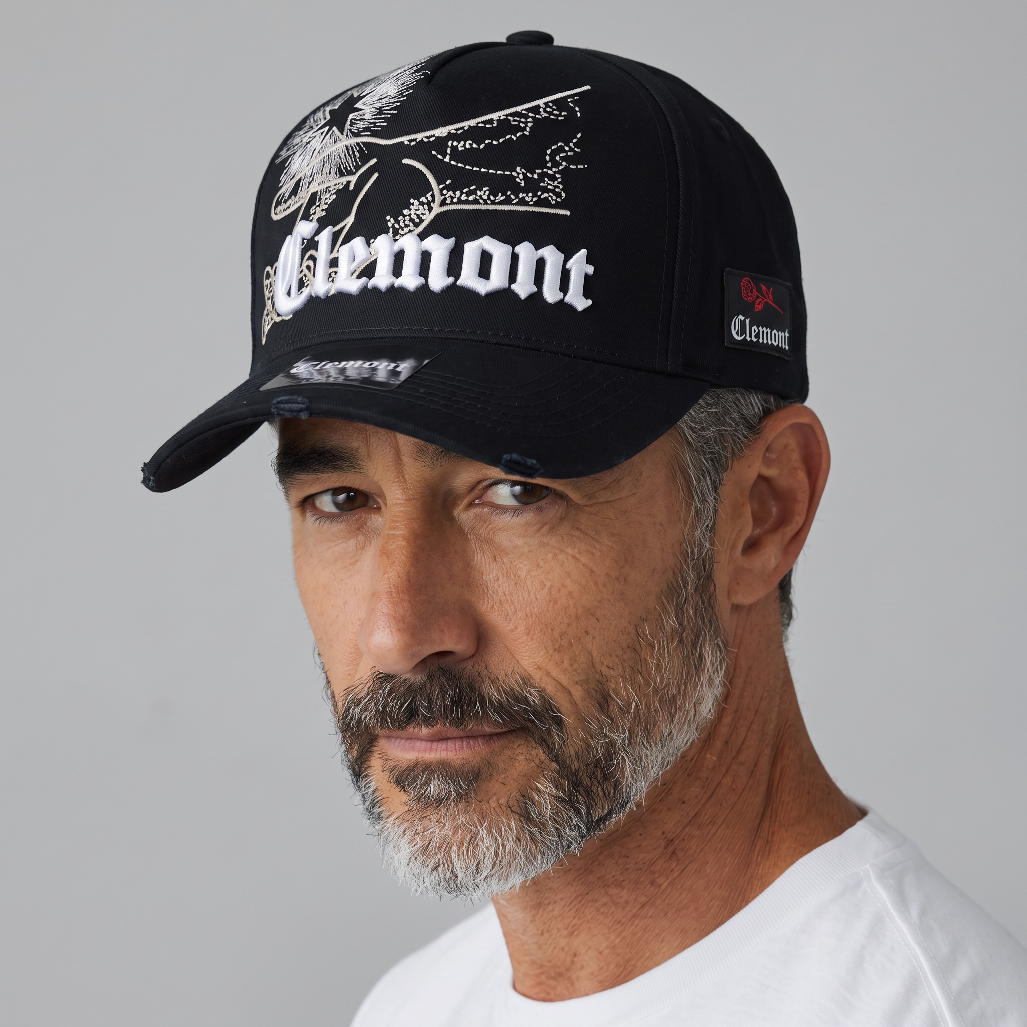 Clemont Black Embroidered Cap π€π§’