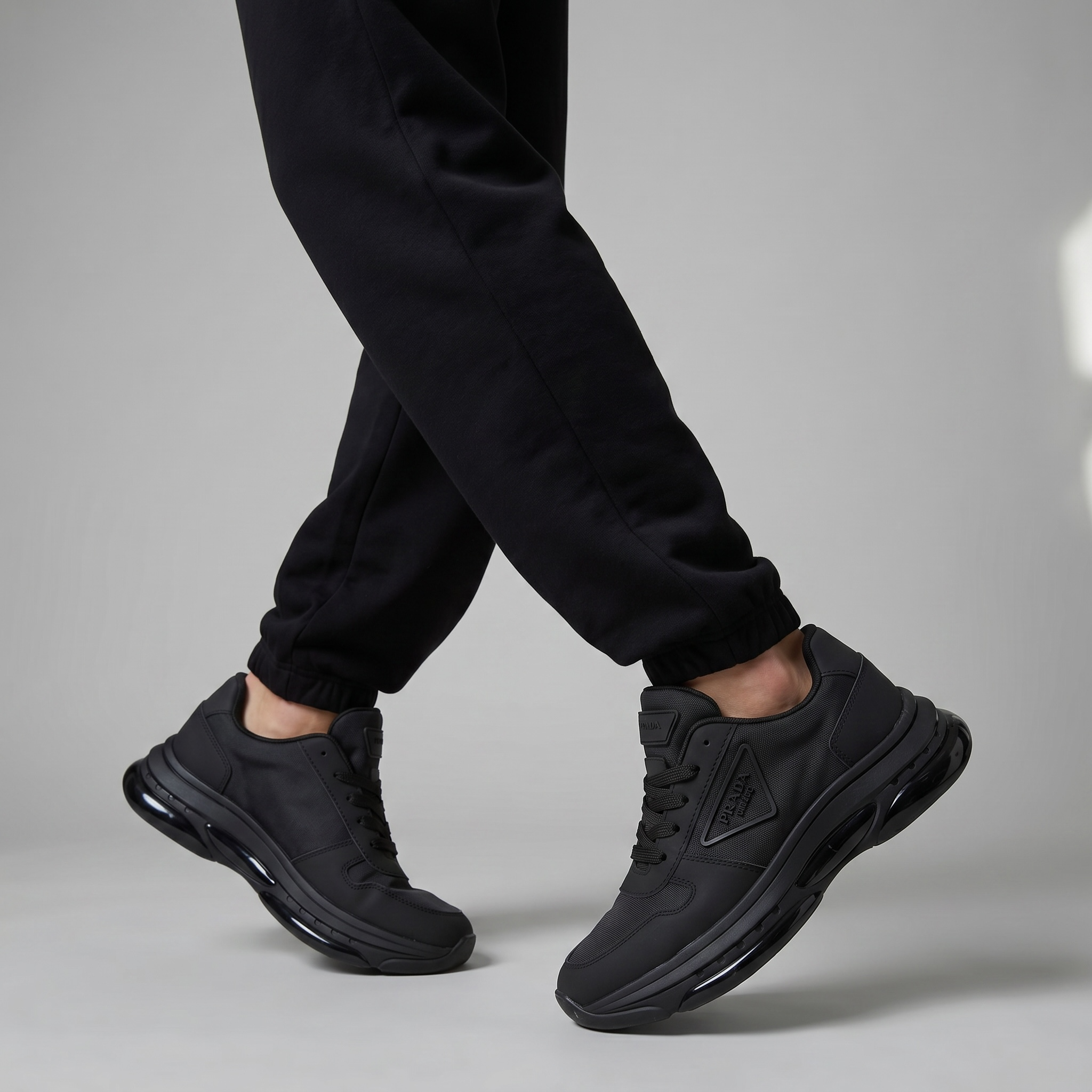 Prada Milano Black Sneakers π€β‘ | Stealth Luxury Performance