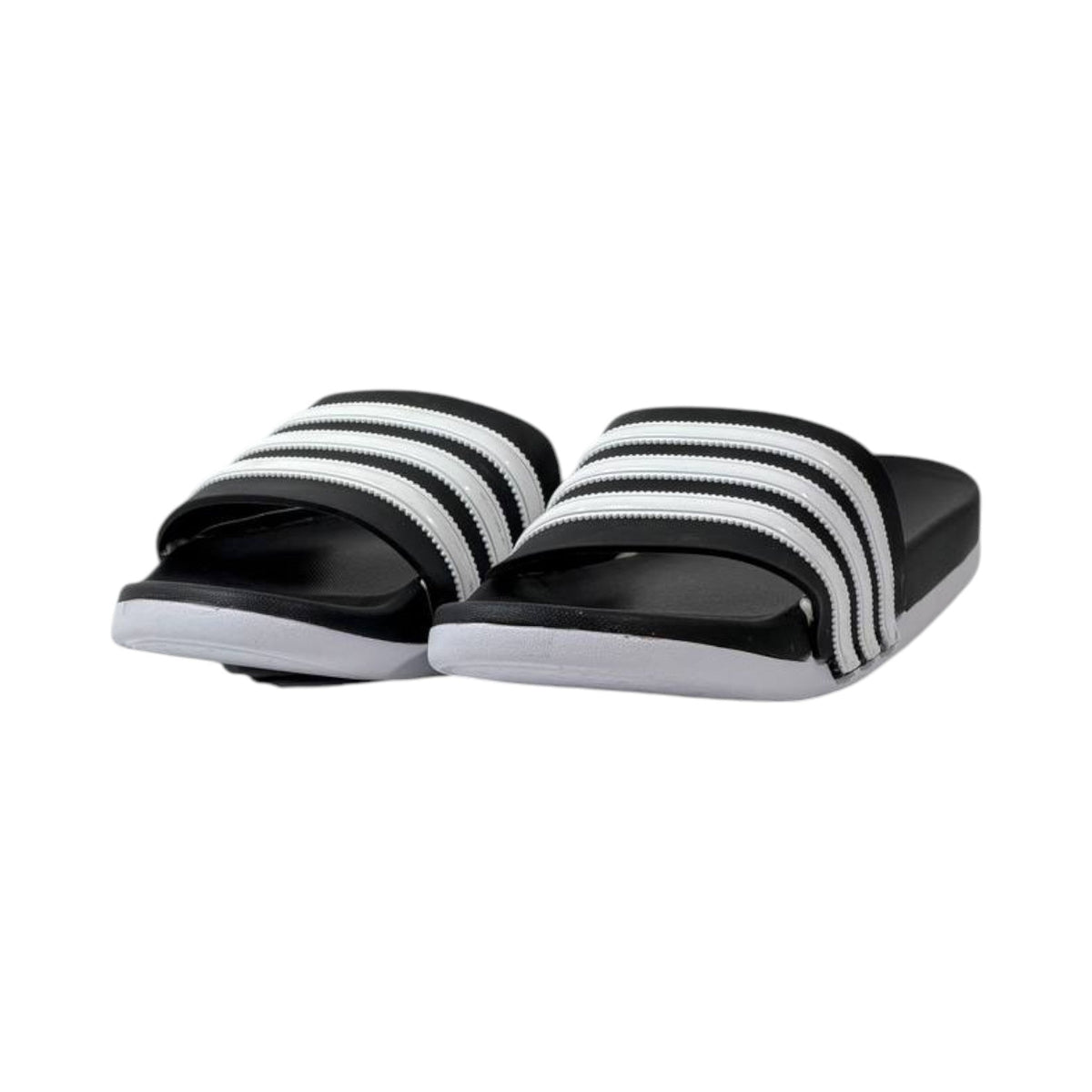 🩴 Adidas Adilette Classic Slides – Black & White Triple Stripe Edition 🖤🤍✨