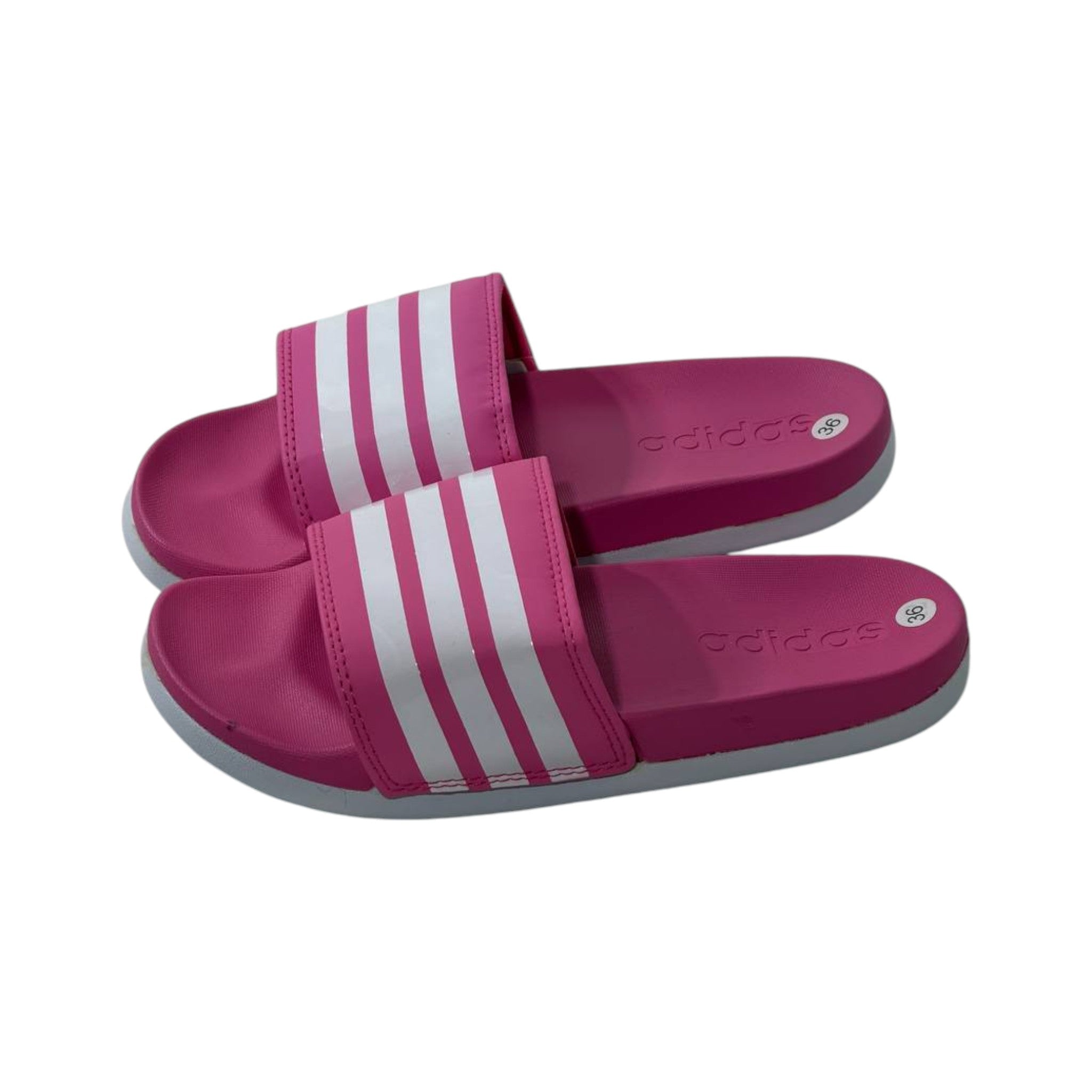 💖 Adidas Adilette Comfort Slides – Pink & White Edition 🌸✨