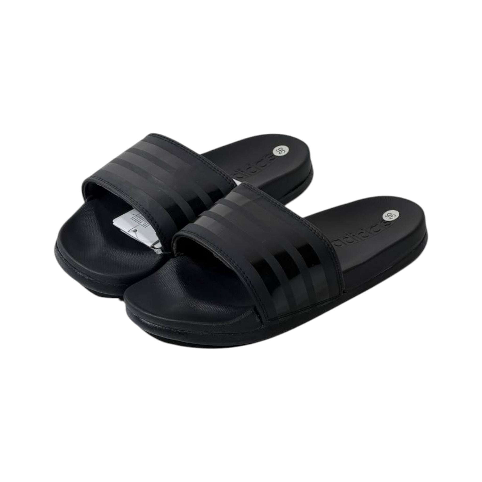 🖤 Adidas Adilette Mono Slides – Triple Black Edition ⚫✨