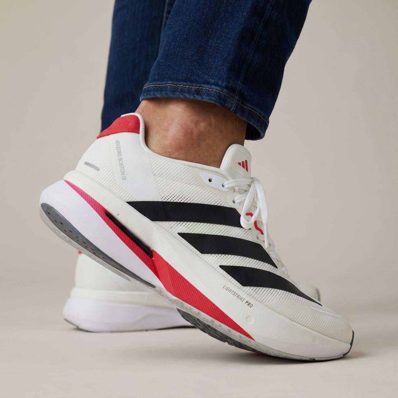 π Adidas Adizero Boston 12 β White / Black / Red