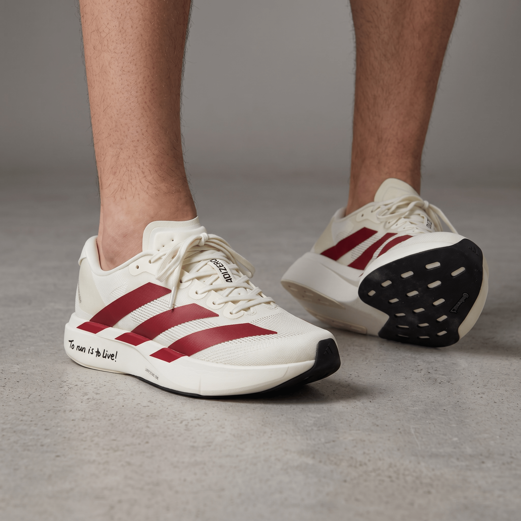 Adidas Adizero Running Shoes – White / Red