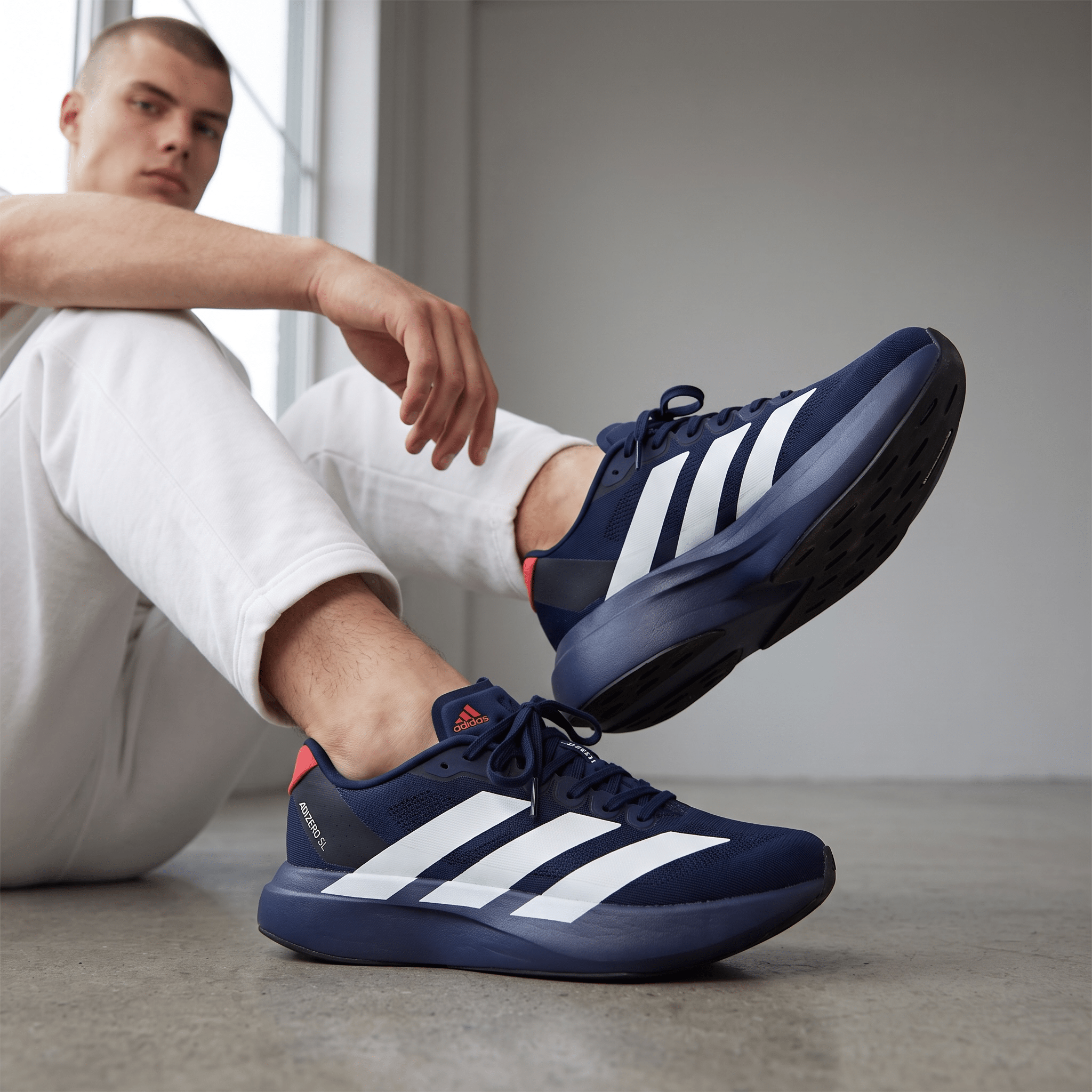 Adidas Adizero SL Running Shoes – Navy / White