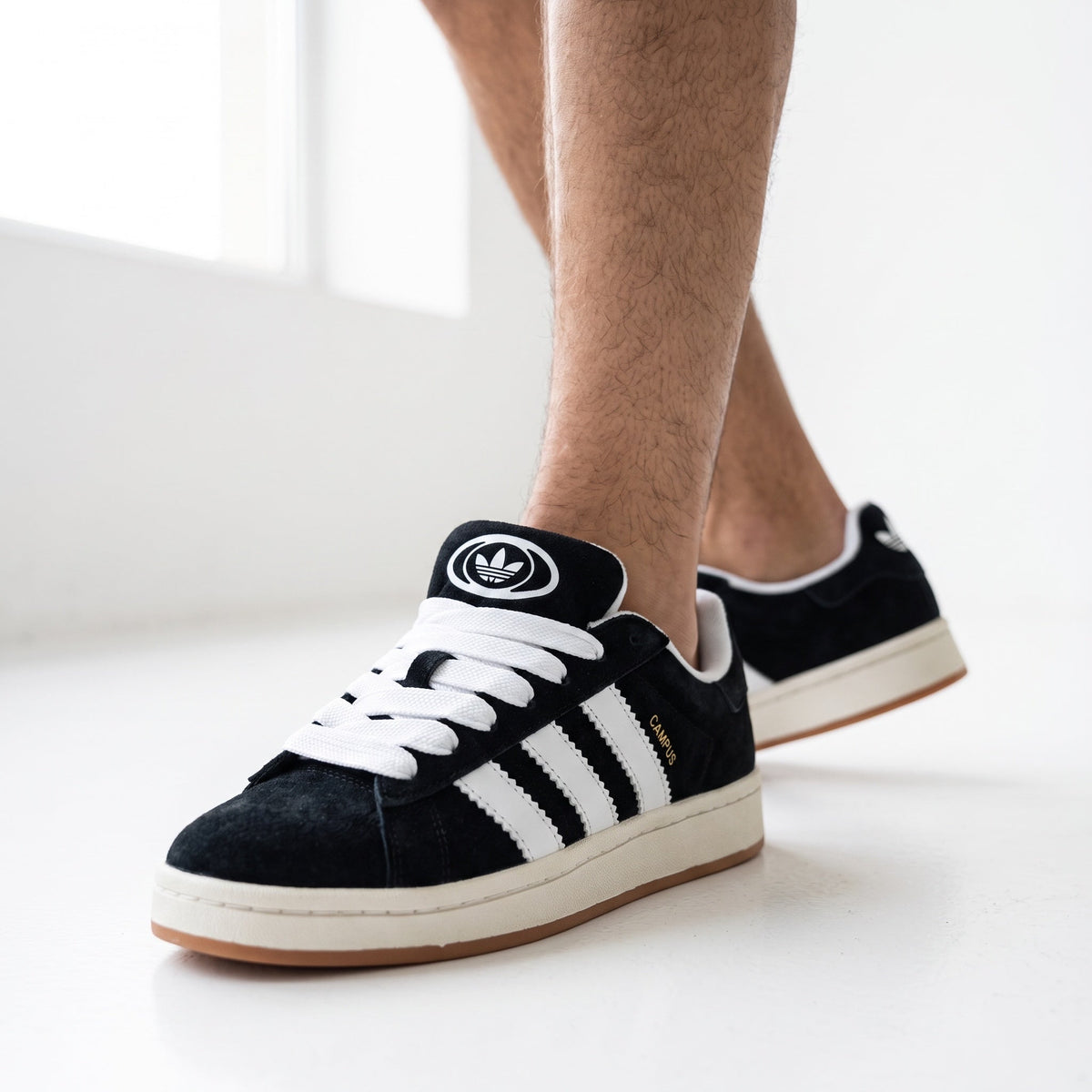 Adidas Campus Sneakers — Black & White