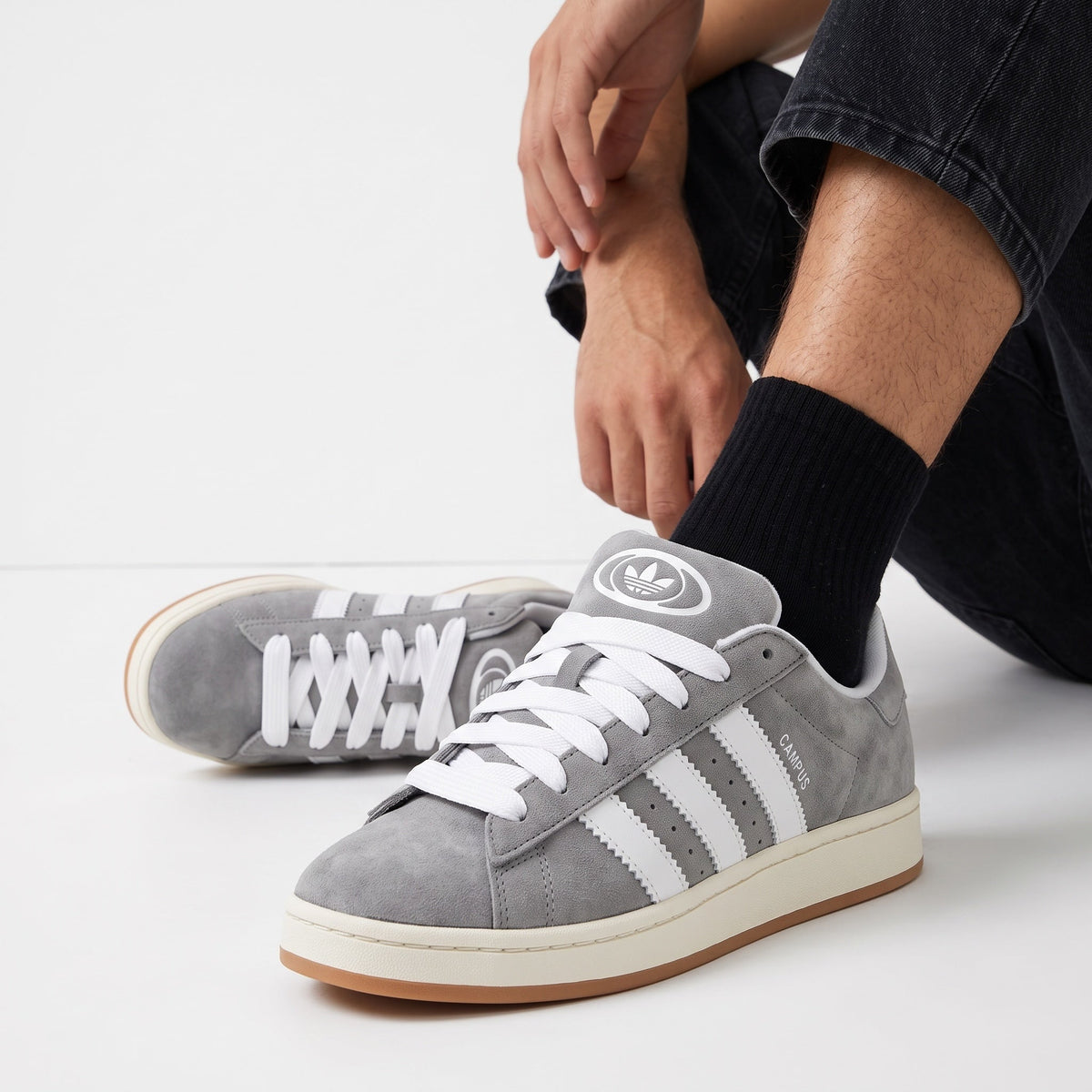 Adidas Campus Suede Retro Sneakers — Grey
