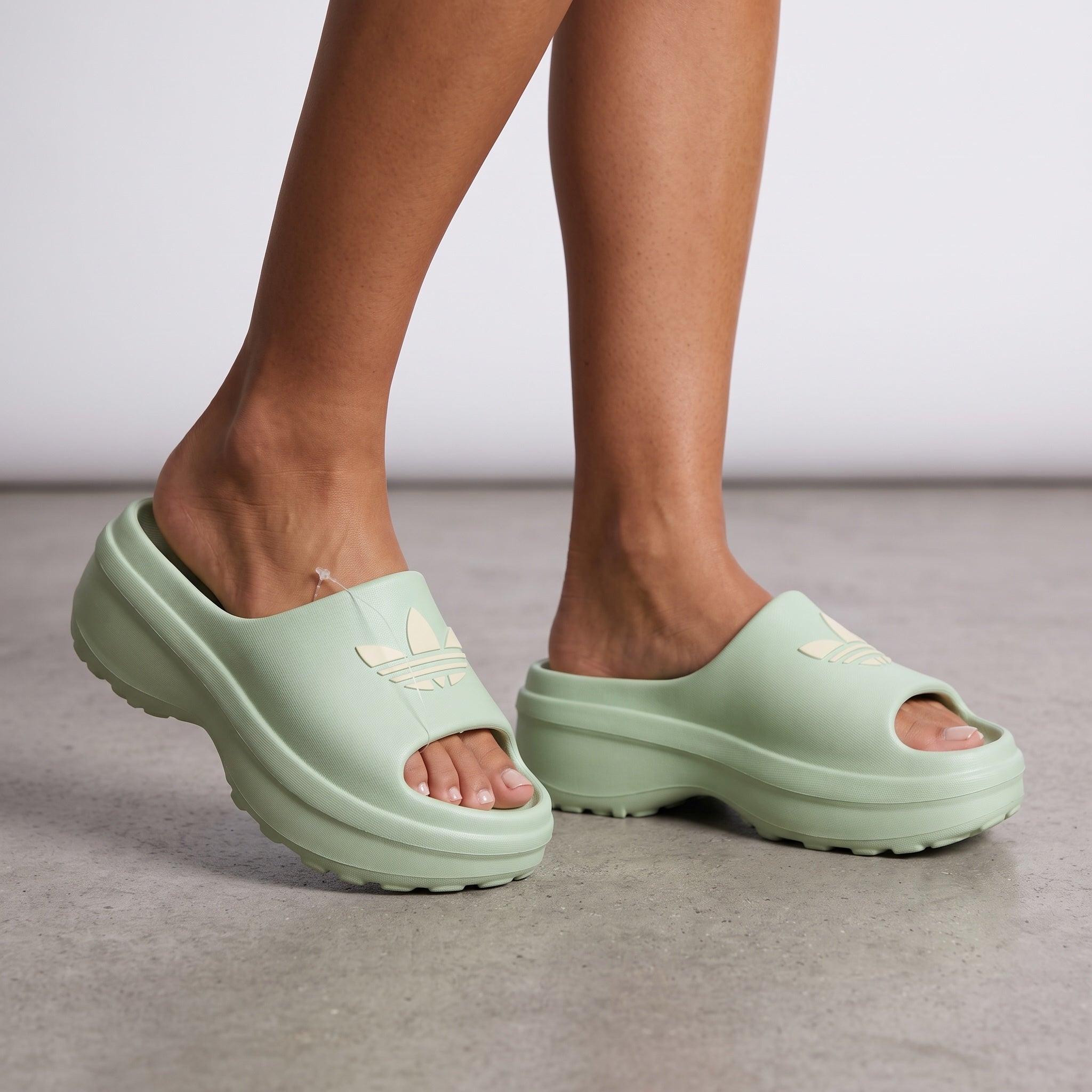 adidas Chunky Platform Slide – Mint Green 🌿