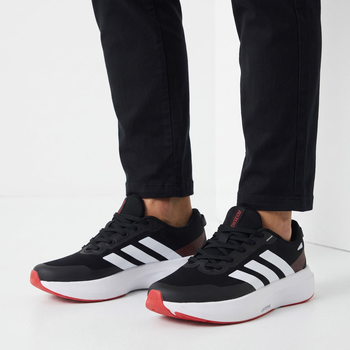 Adidas Lightweight Runner β Black, White & Red