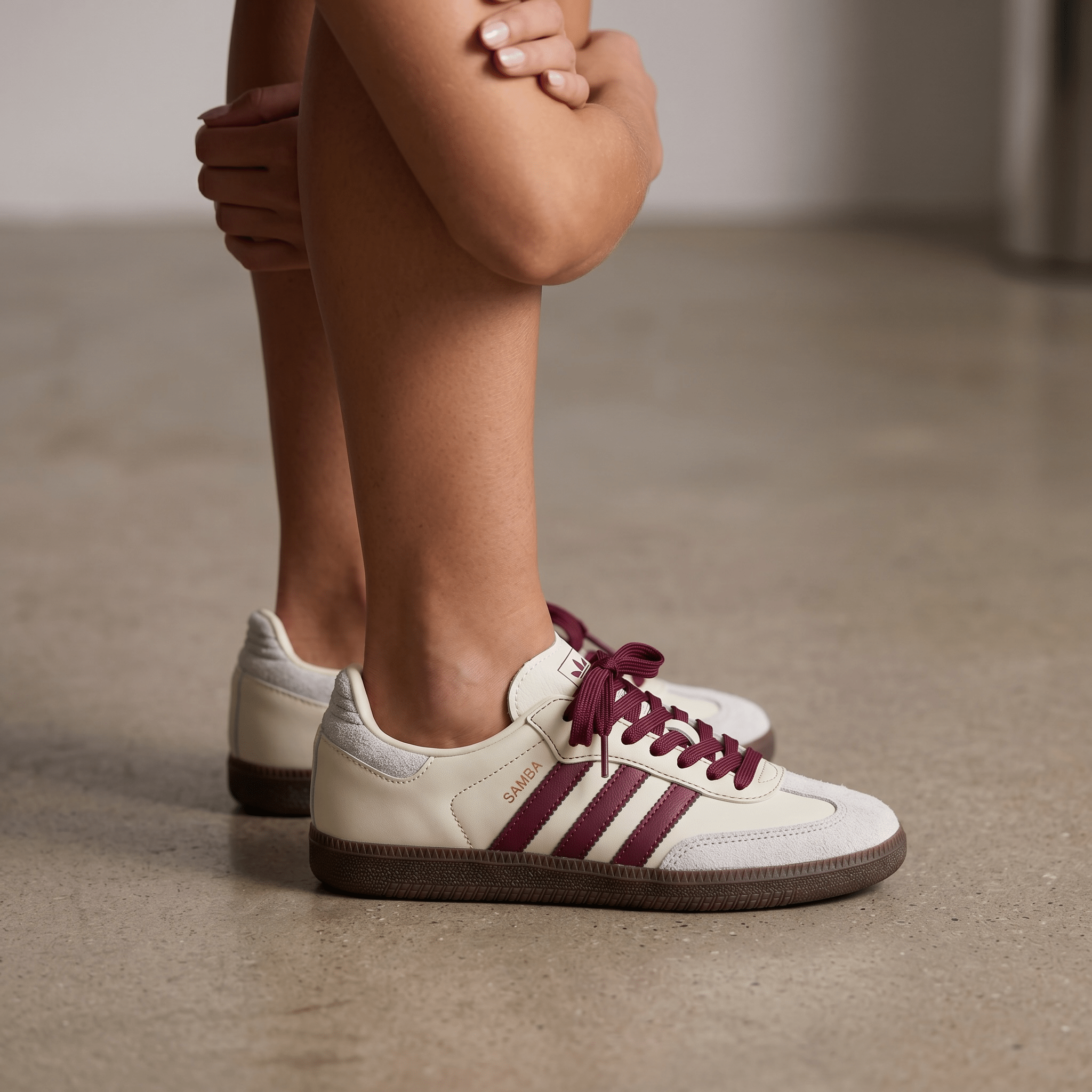 Adidas Samba Cream & Burgundy ππ€π·