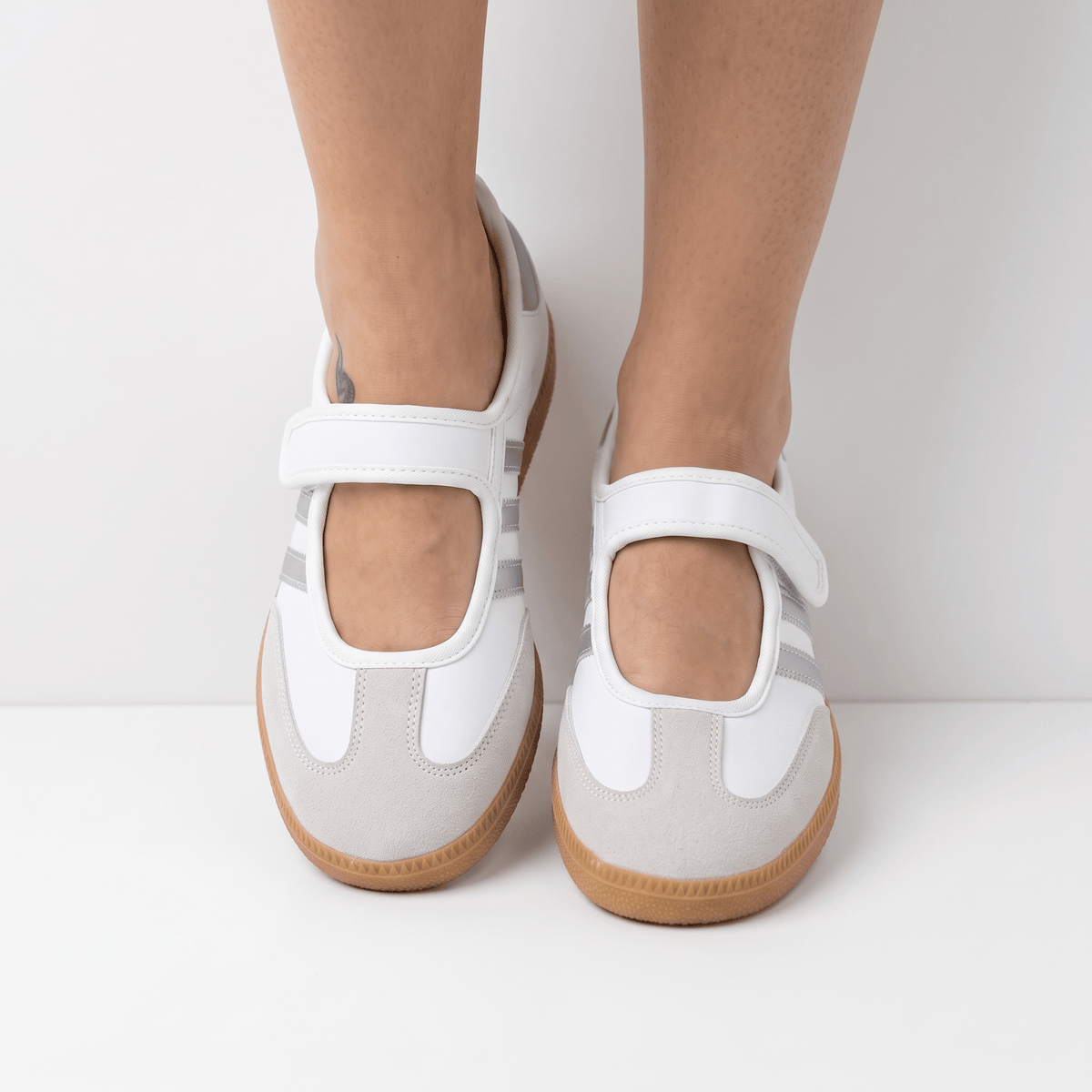 Adidas Samba Gum Mary Jane Velcro β White