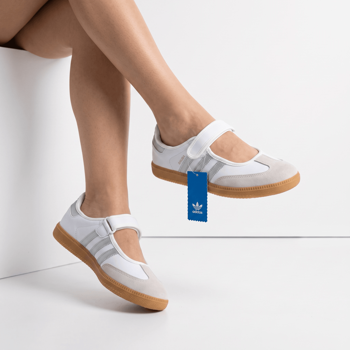 Adidas Samba Gum Mary Jane Velcro β White