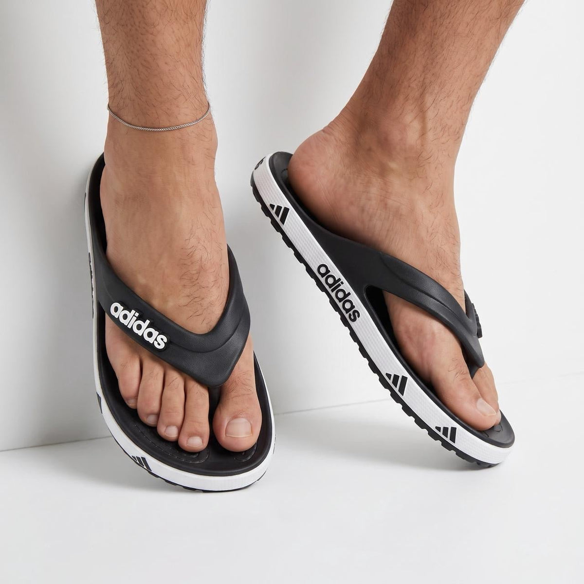 Adidas Summer Logo Flip-Flops β Black