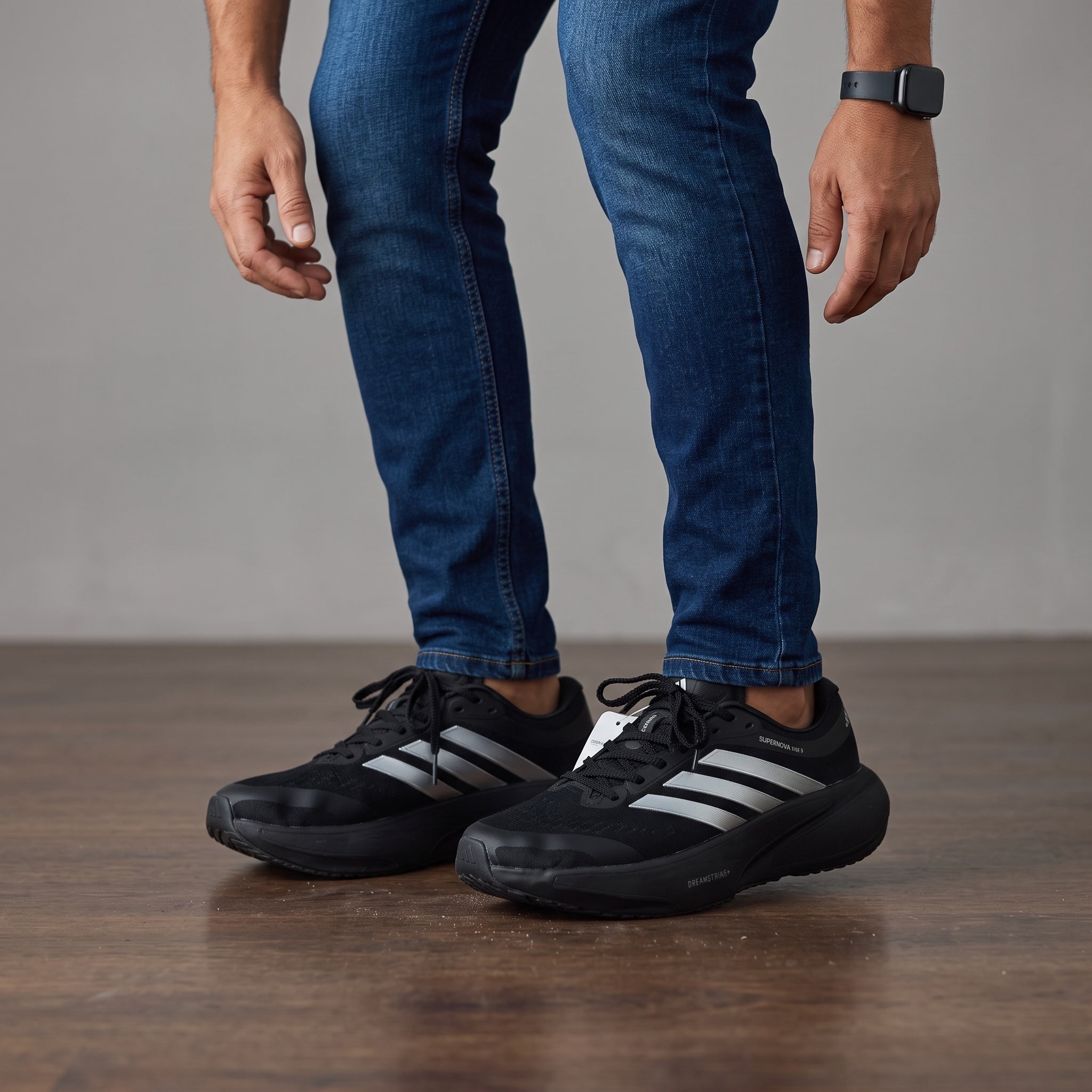 Adidas Supernova Rise 3 β Black/Silver π€β¨