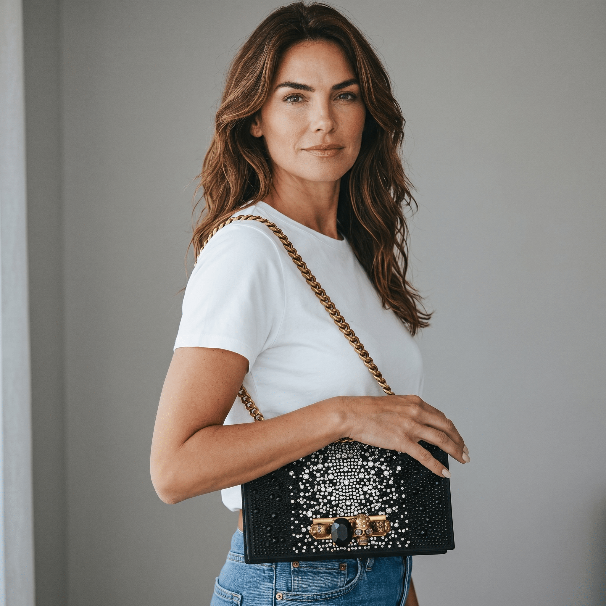 Alexander McQueen Crystal Skull Clutch π€β¨β οΈ