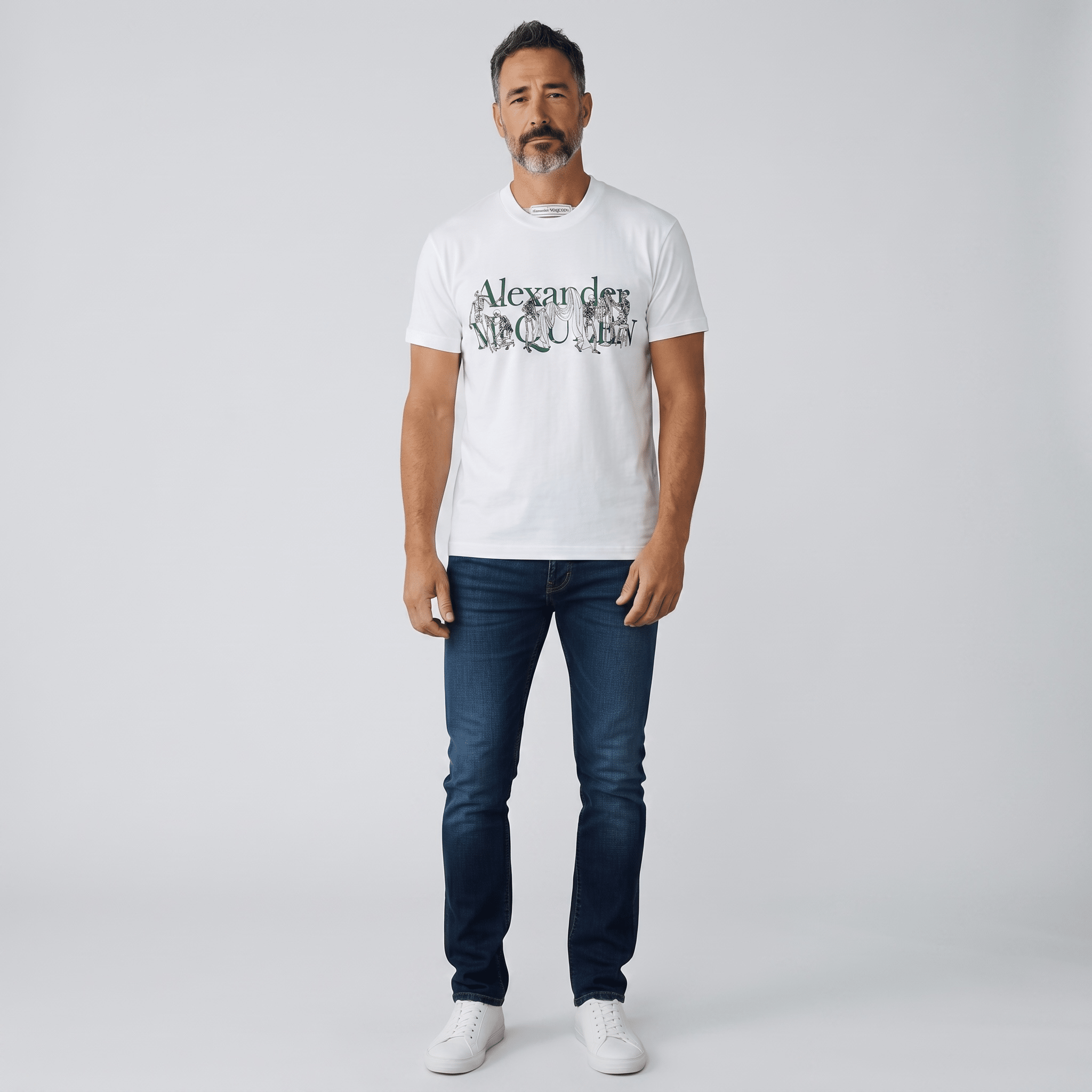 Alexander McQueen Graphic Logo T-Shirt β White Edition π€π¨ | Premium Designer Streetwear