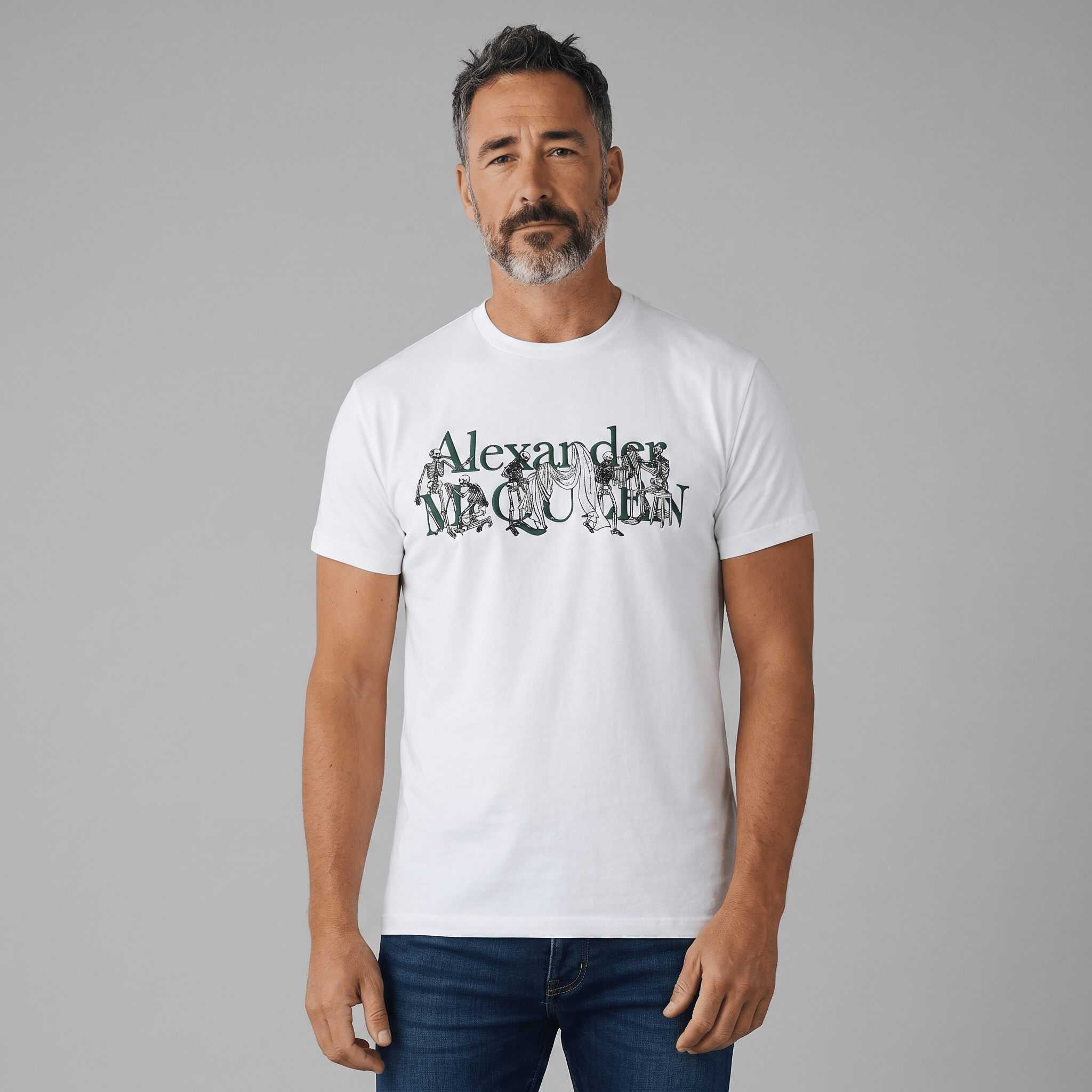 Alexander McQueen Graphic Logo T-Shirt β White Edition π€π¨ | Premium Designer Streetwear