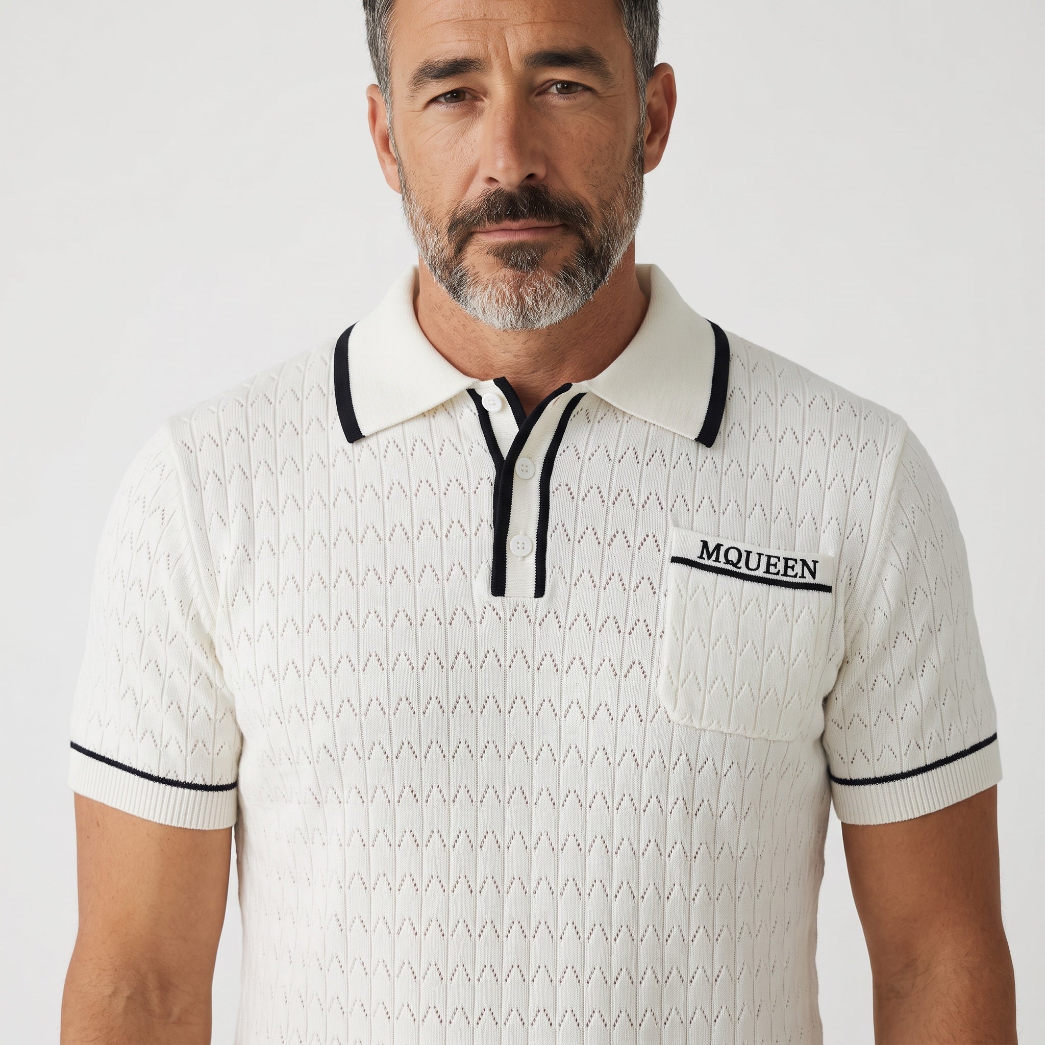 Alexander McQueen Polo – White Knit 🤍