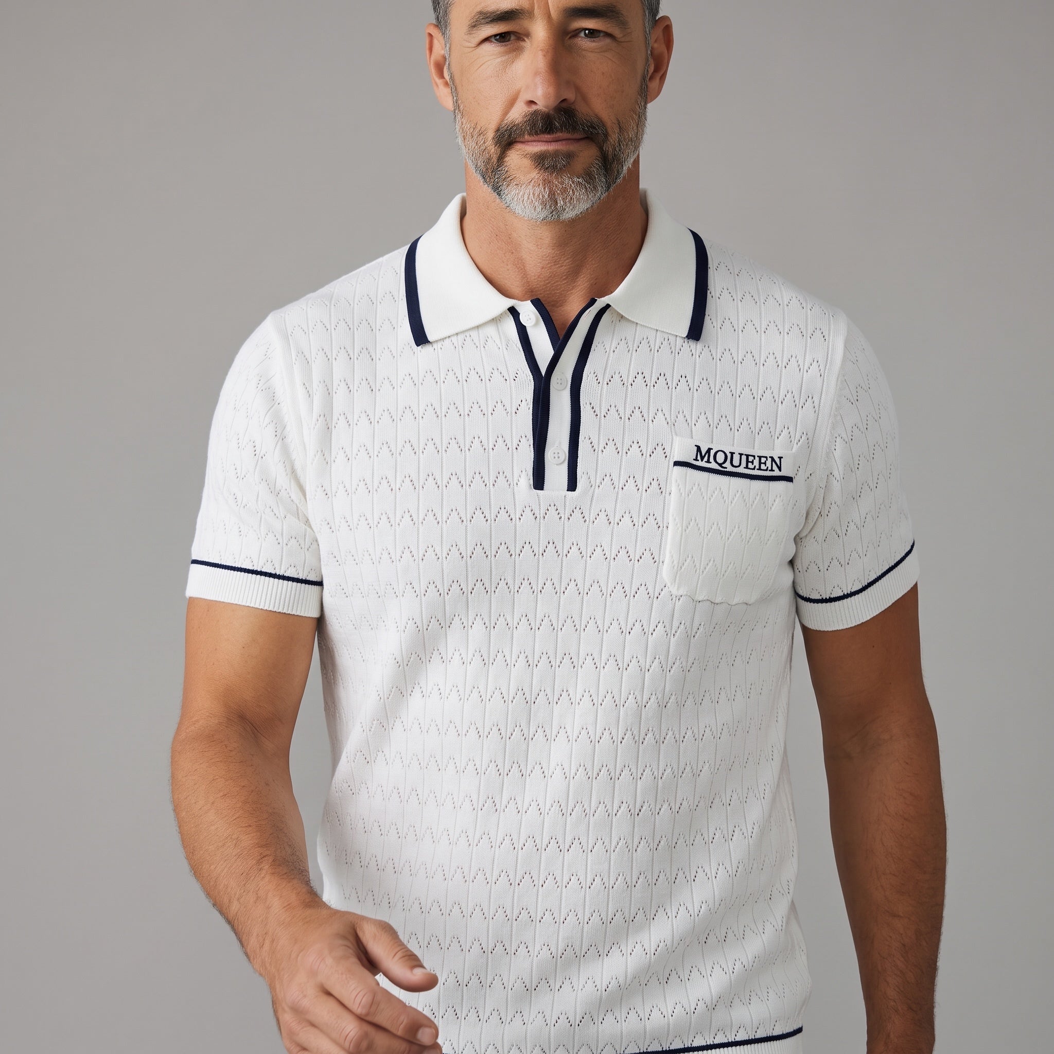 Alexander McQueen Polo – White Knit 🤍