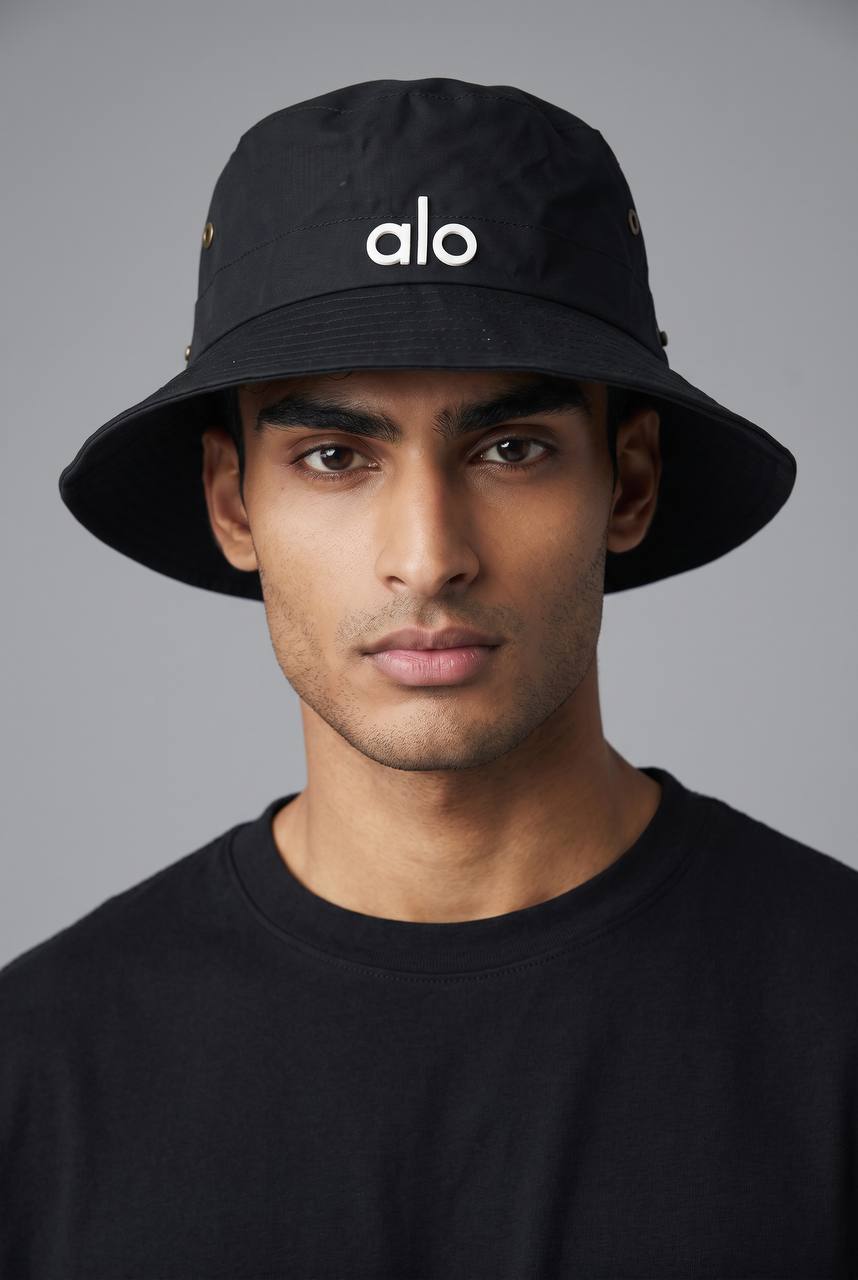 ALO Black Bucket Hat π€ | Minimal Streetwear Essential
