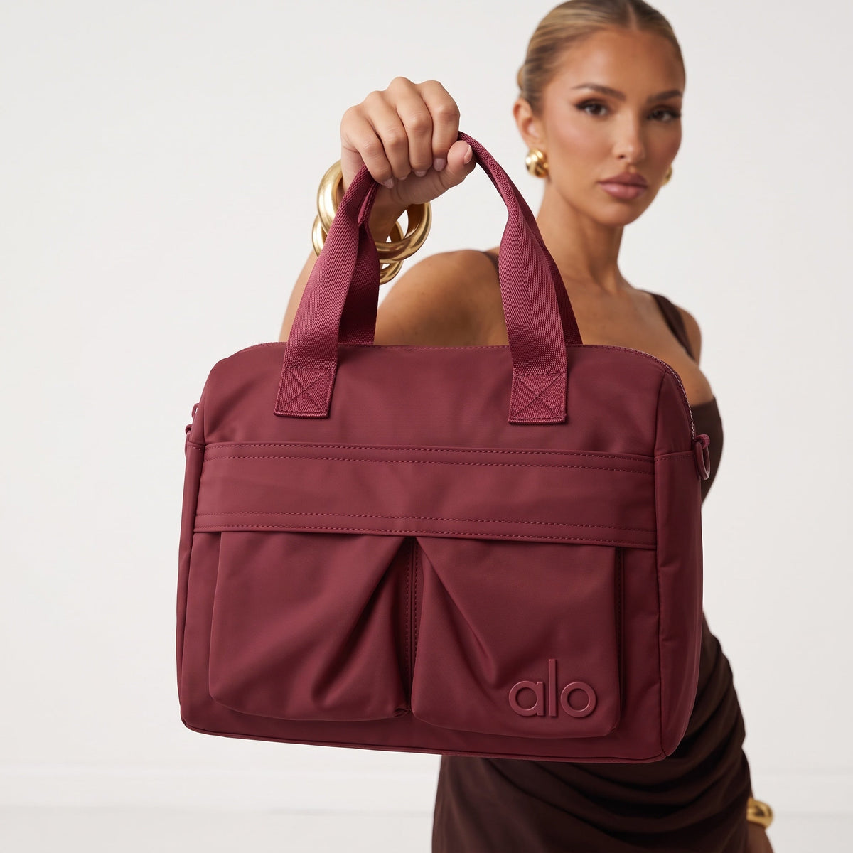 Alo Carryall Tote β Burgundy