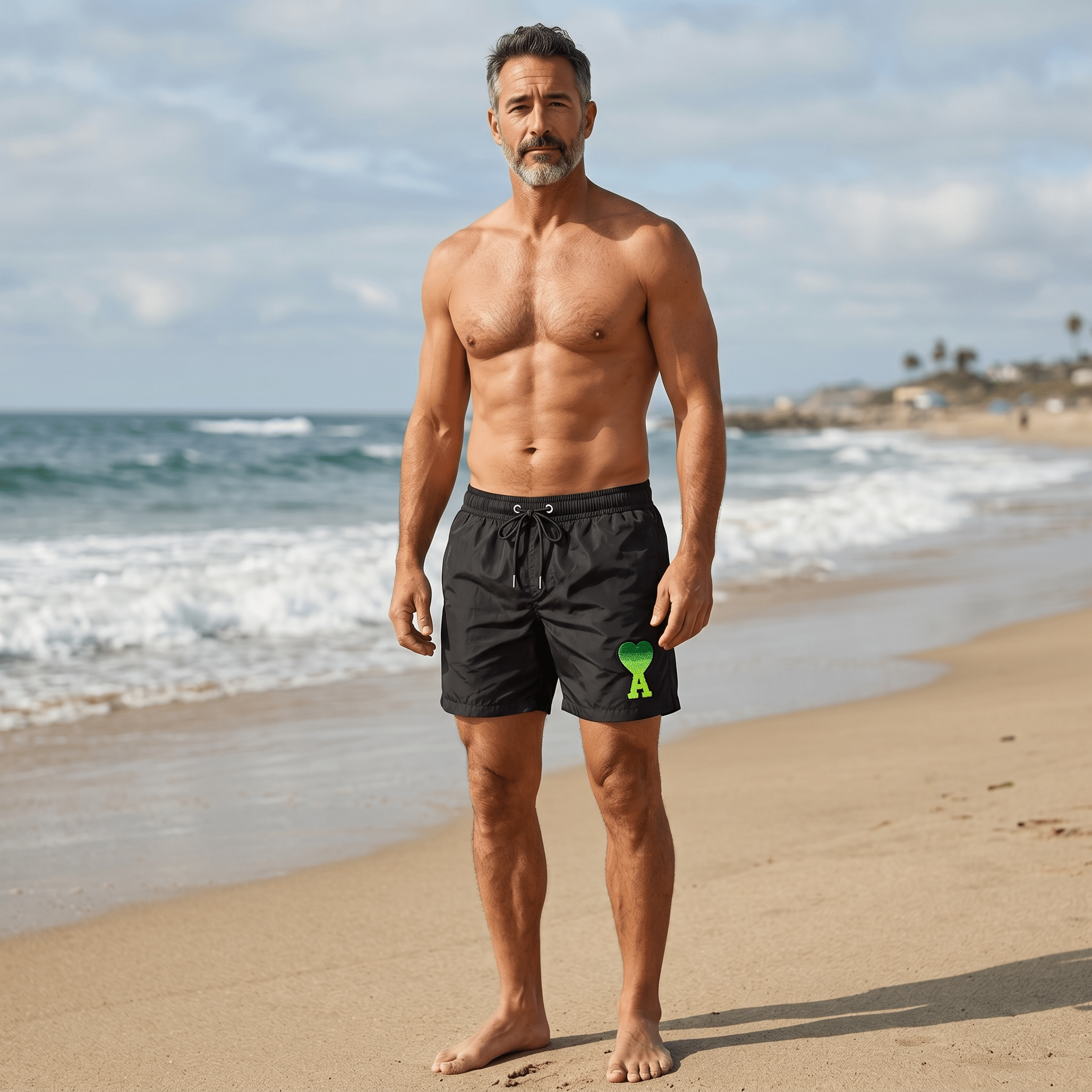 AMI Paris Logo Swim Shorts π€π