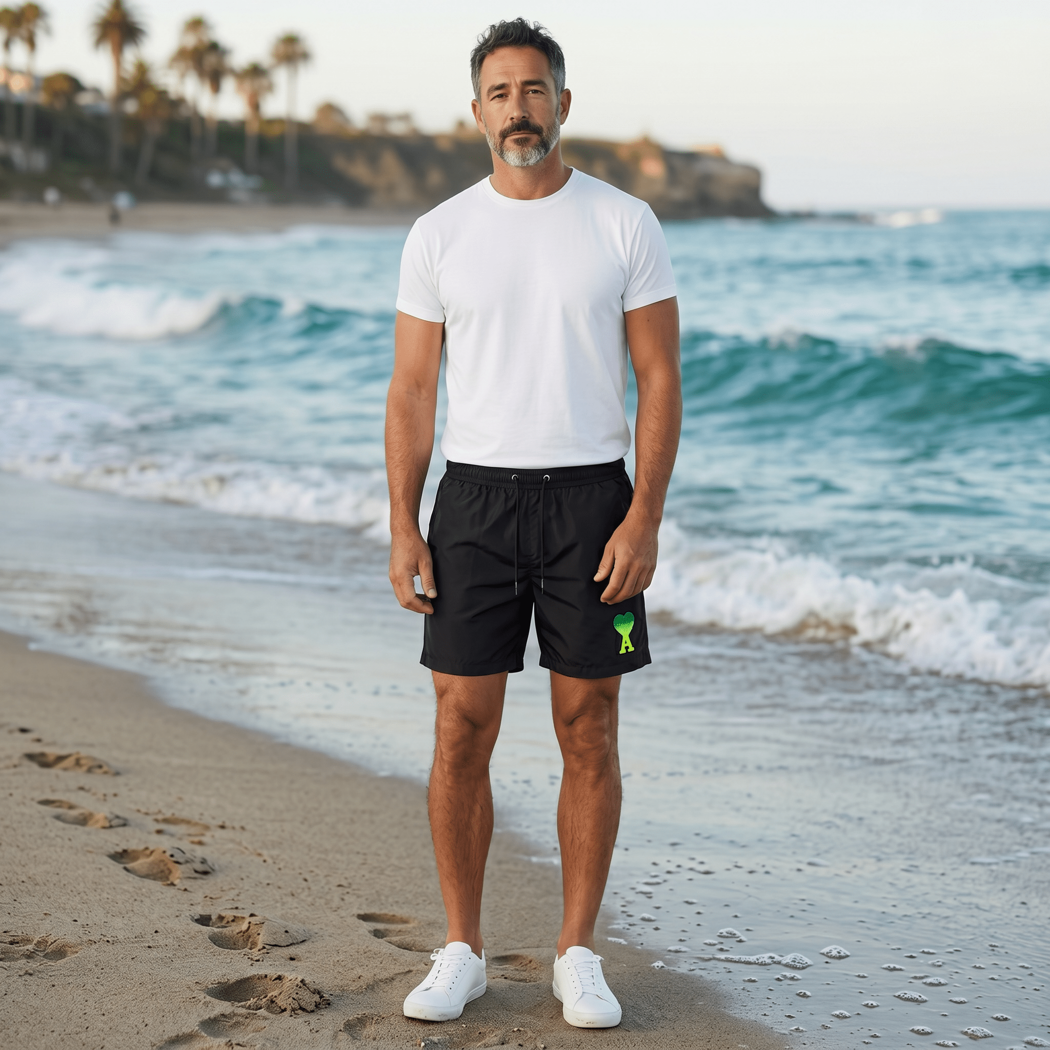 AMI Paris Logo Swim Shorts π€π
