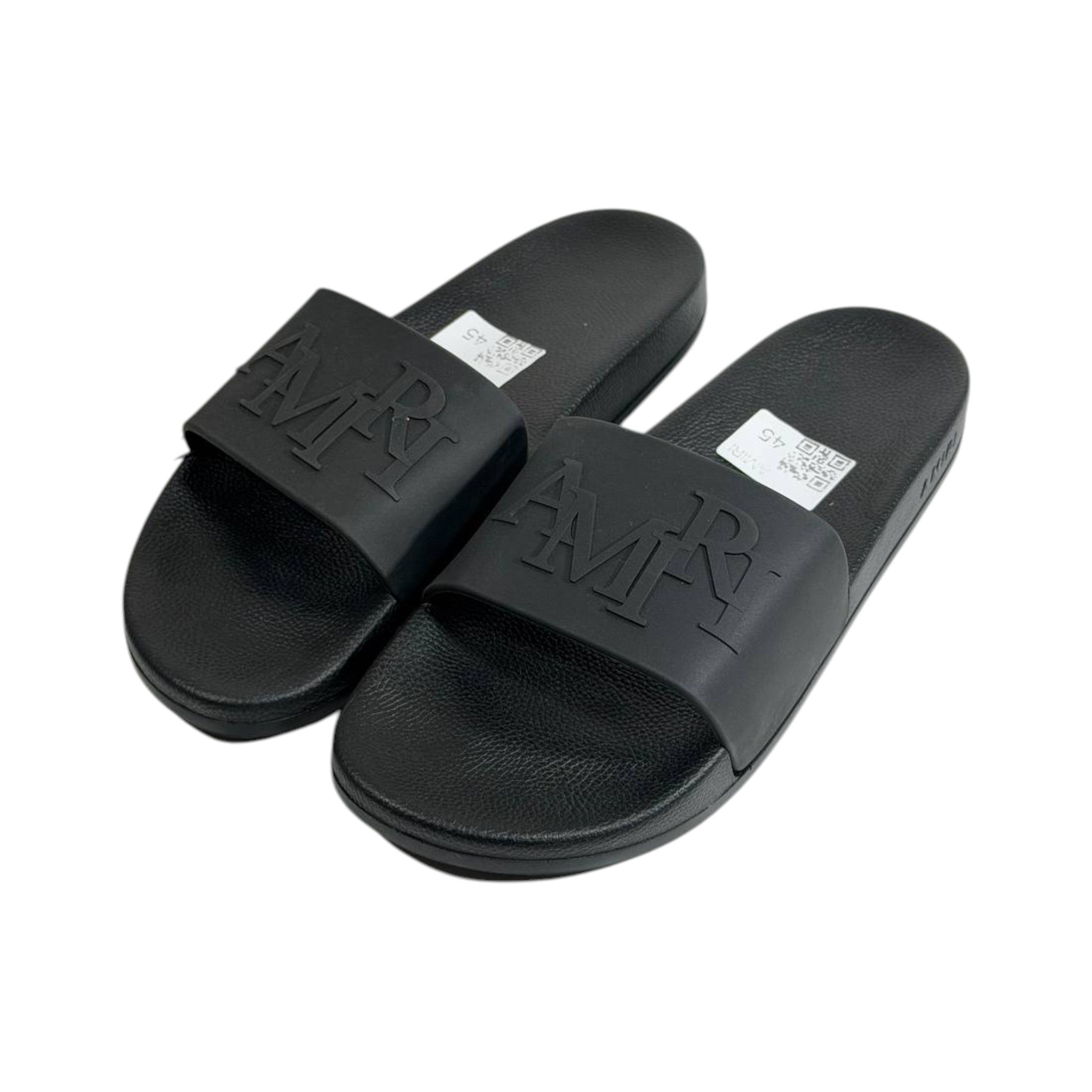 AMIRI Black Logo Slides – Premium Minimalist Luxury Sandals 🖤👡