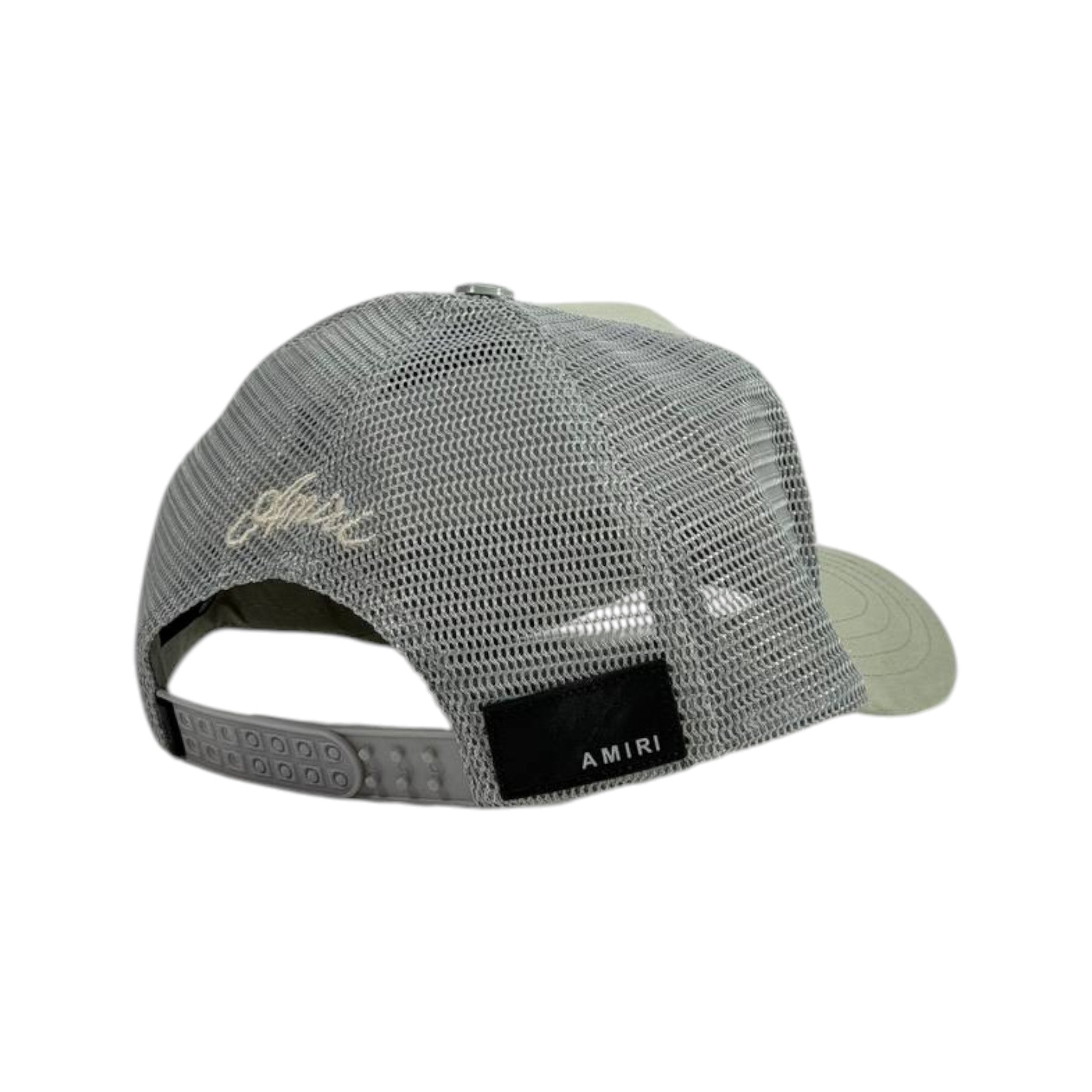 Amiri βLiving The Dreamβ Trucker Cap β Olive Green Mesh Streetwear π§’π«