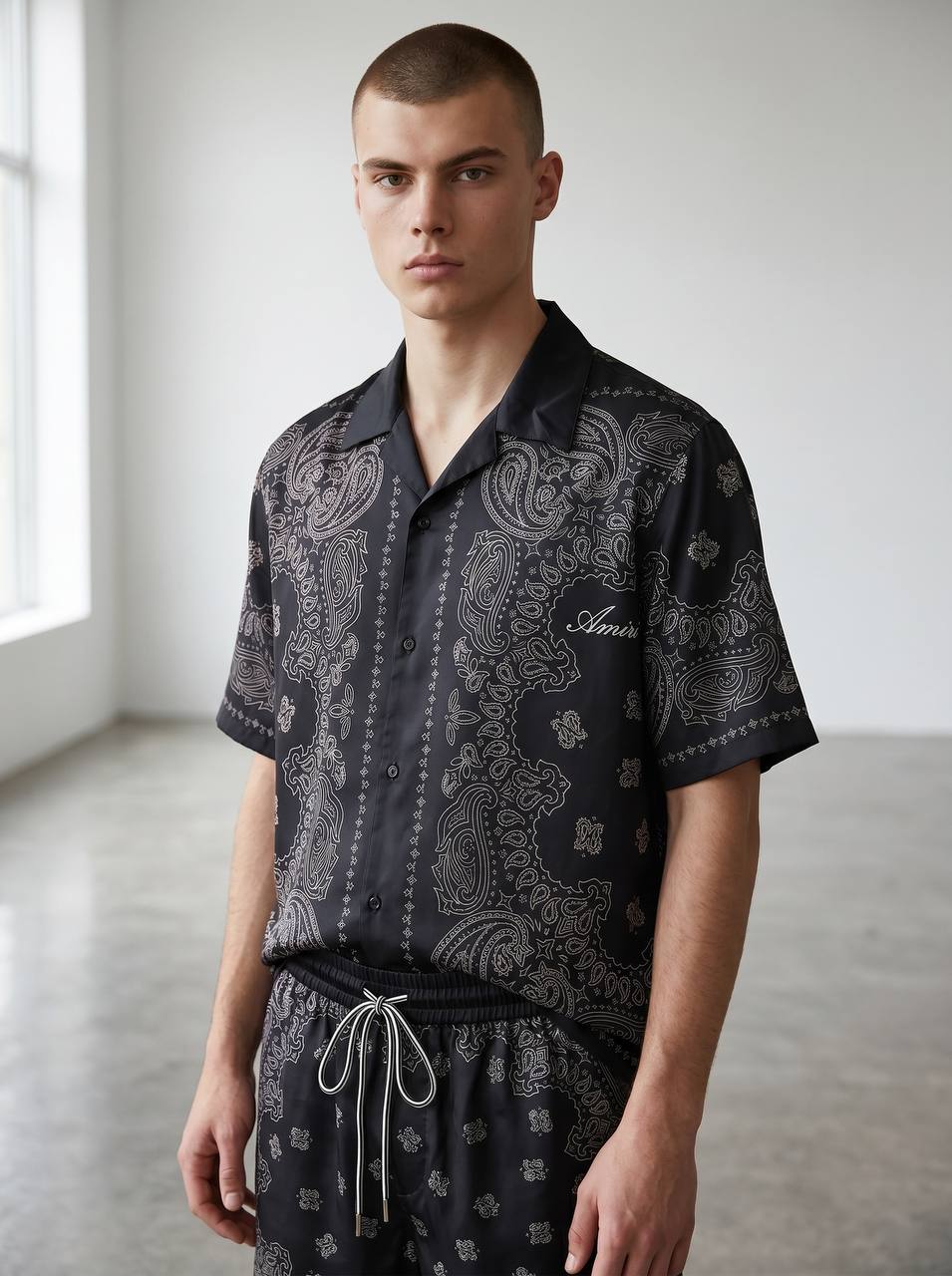 Amiri Paisley Silk Shirt β Black Luxury Resort Shirt π€β¨