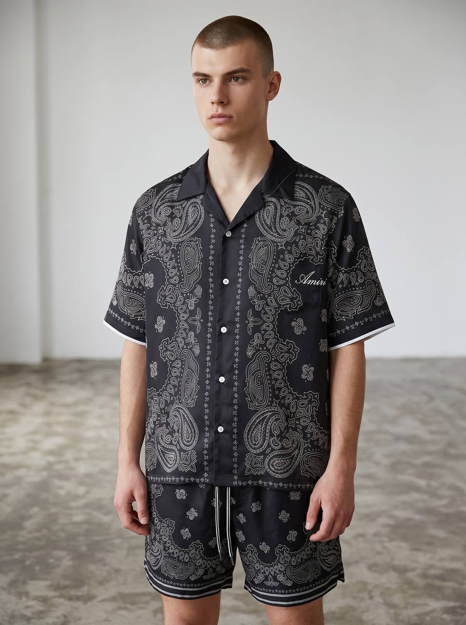 Amiri Paisley Silk Shirt β Black Luxury Resort Shirt π€β¨