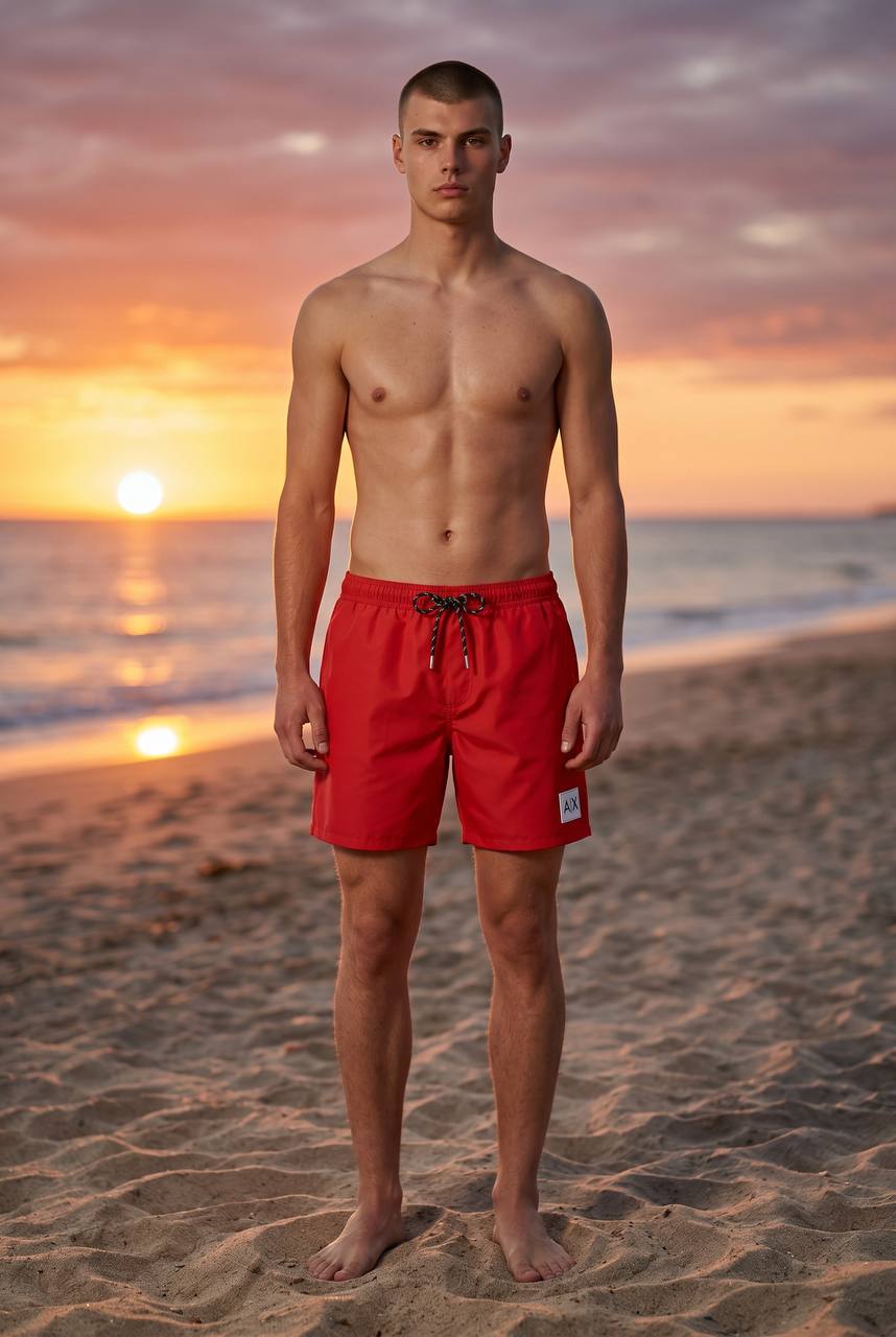 armani Exchange Essential Red Swim Shorts β€οΈπβοΈ