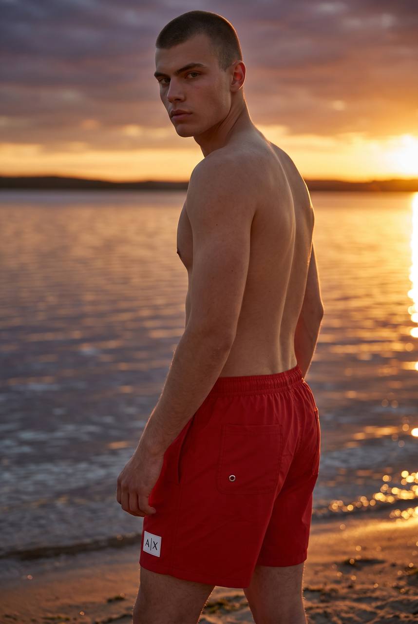 armani Exchange Essential Red Swim Shorts β€οΈπβοΈ