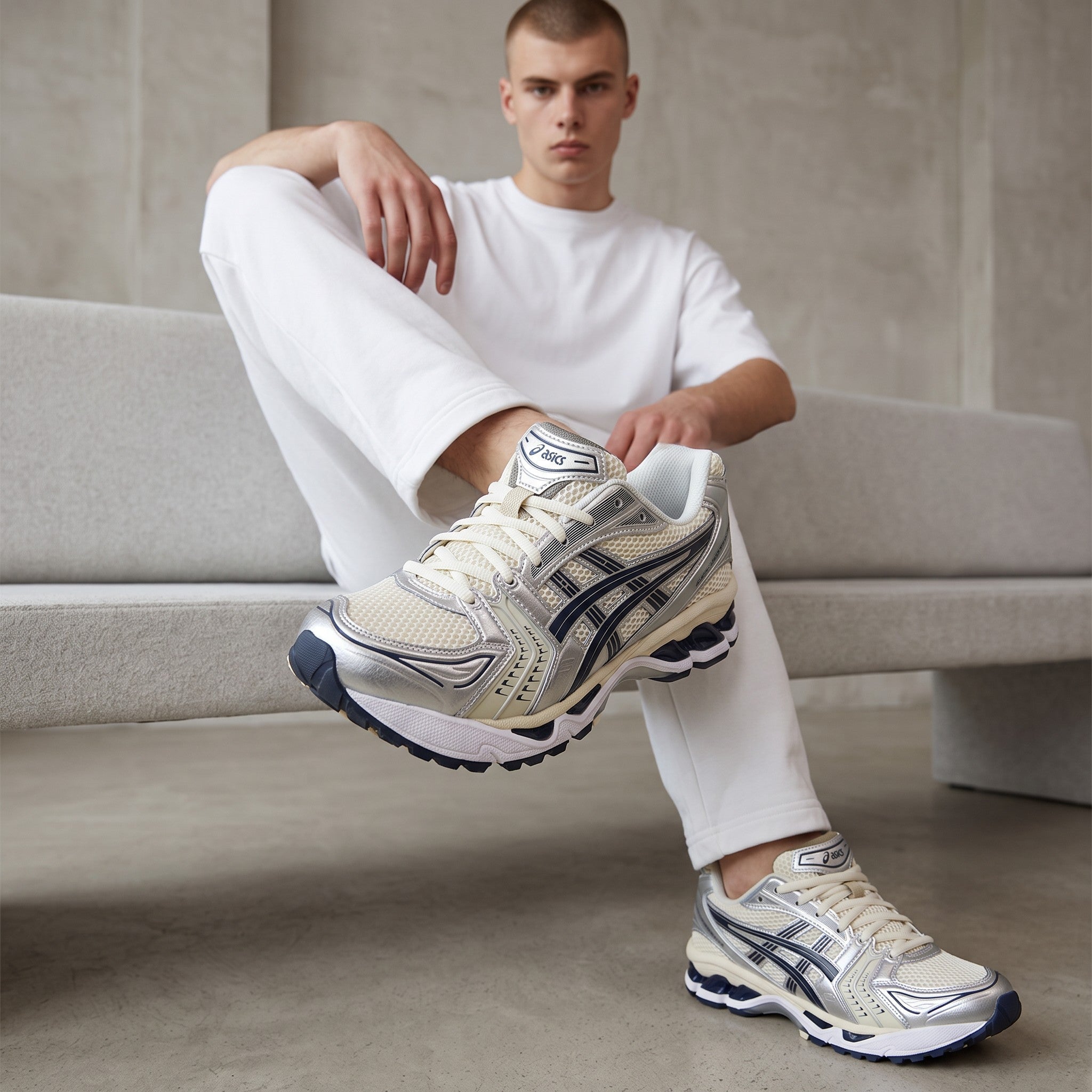 ASICS GEL-KAYANO 14 β Cream / Midnight Navy πβ¨